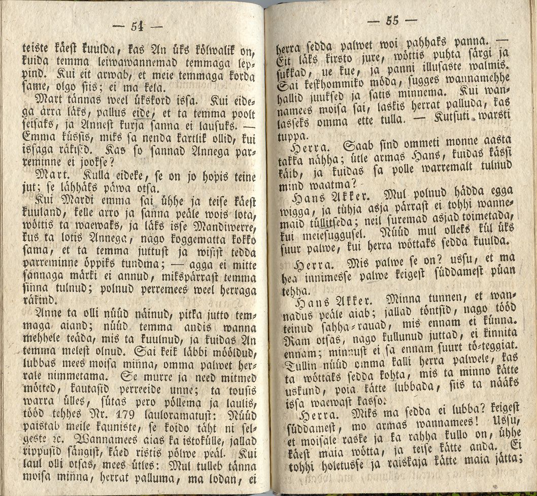 Aiawite peergo walgussel (1838) | 28. (54-55) Põhitekst