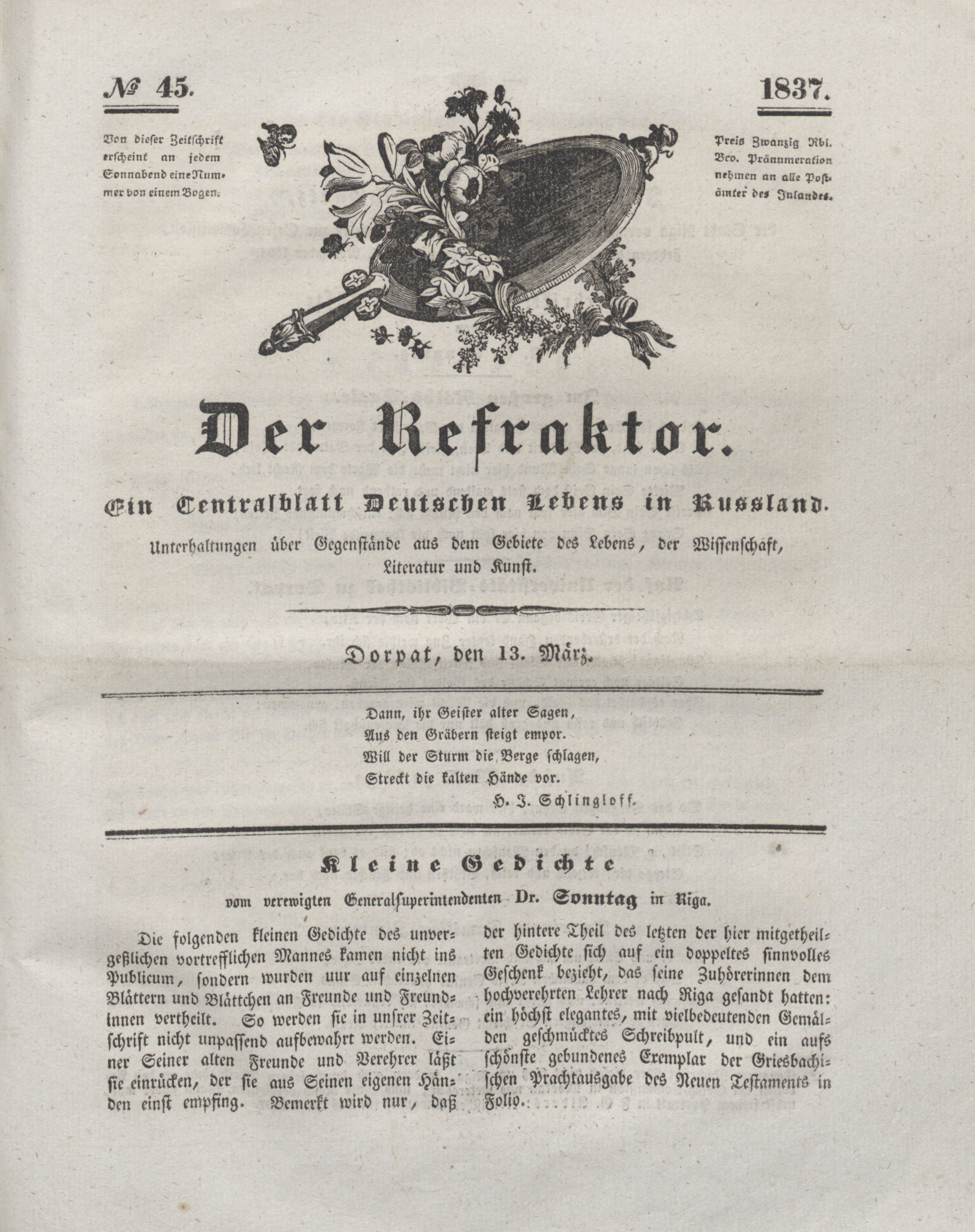 Kleine Gedichte [1] (1837) | 1. (357) Main body of text