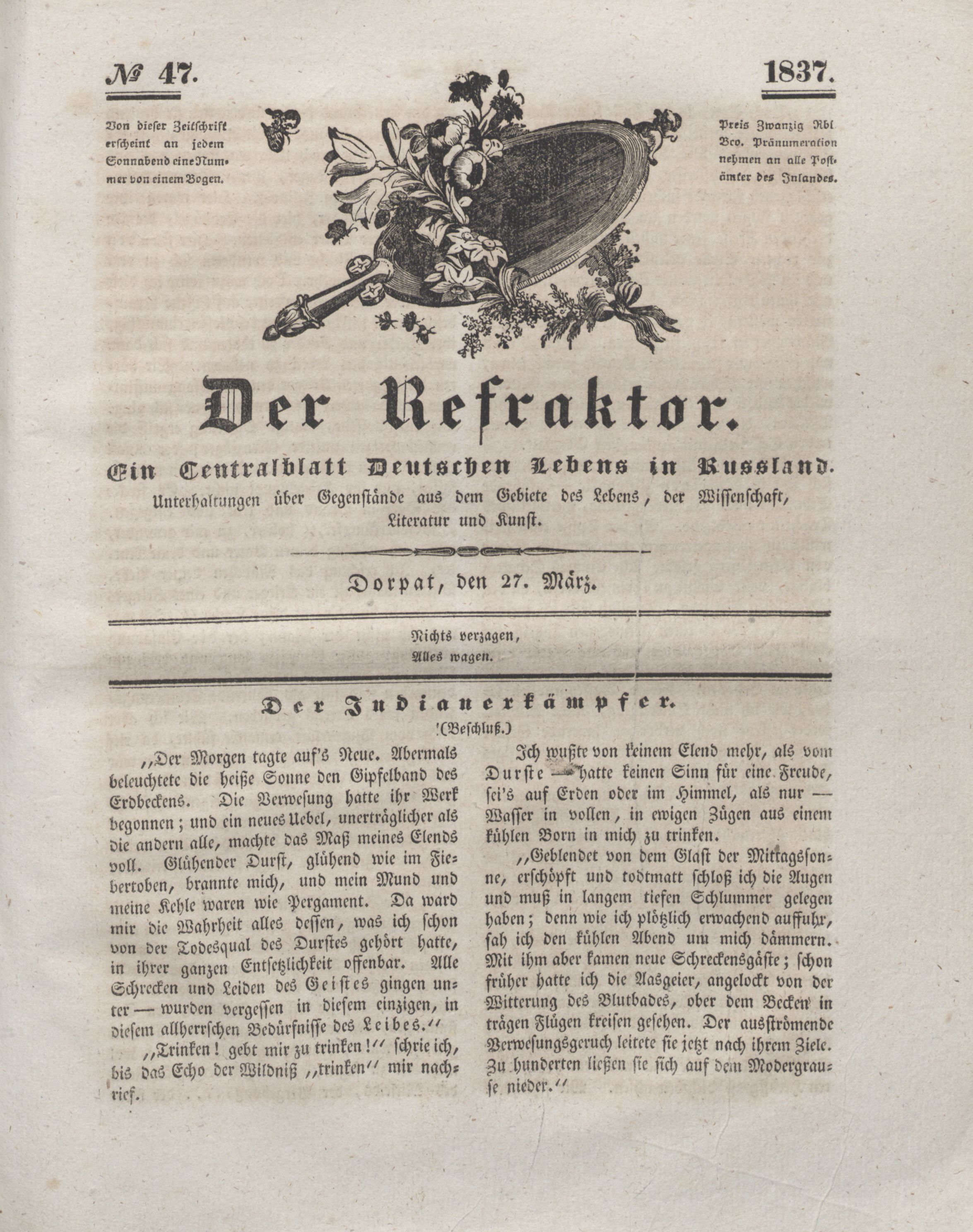 Der Refraktor [1837] (1837) | 89. (373) Haupttext