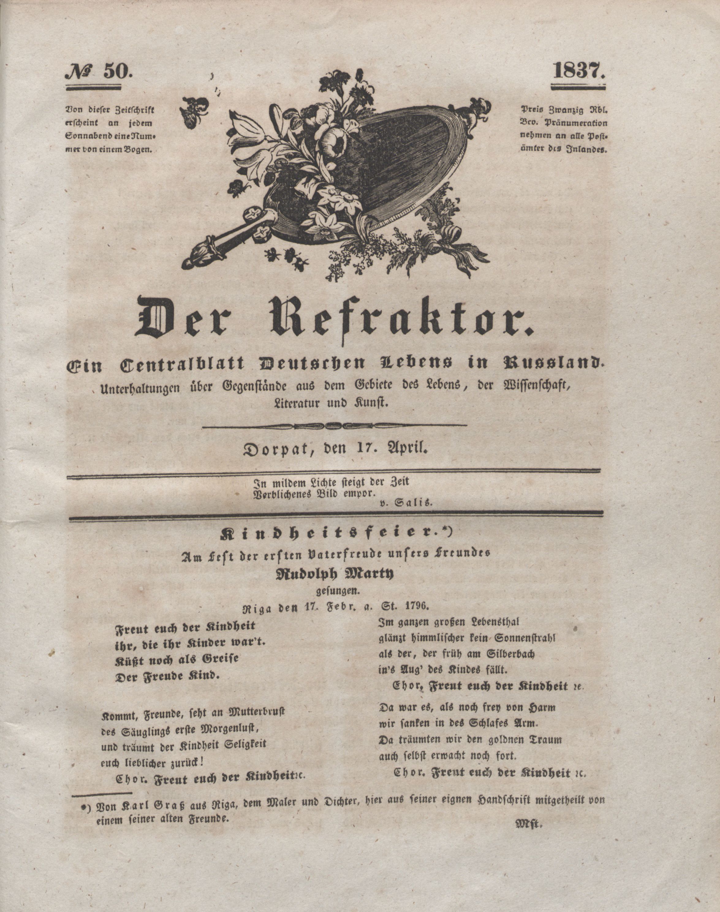 Der Refraktor [1837] (1837) | 113. (397) Основной текст