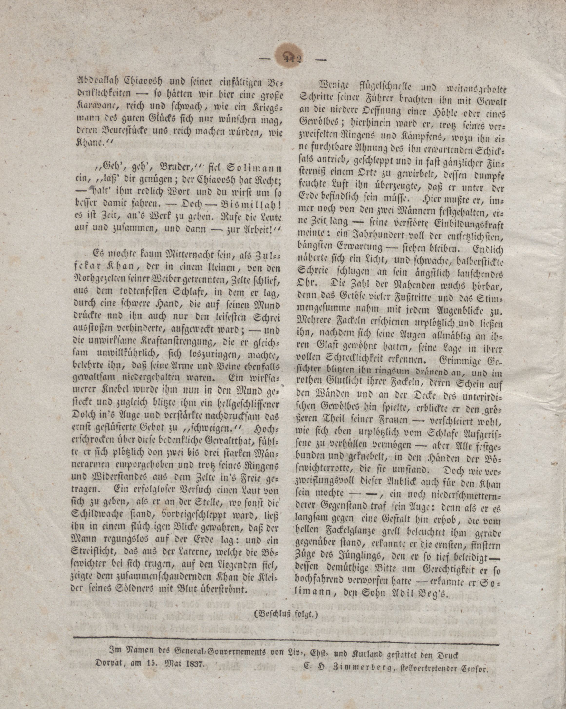 Der Refraktor [1837] (1837) | 128. (412) Põhitekst