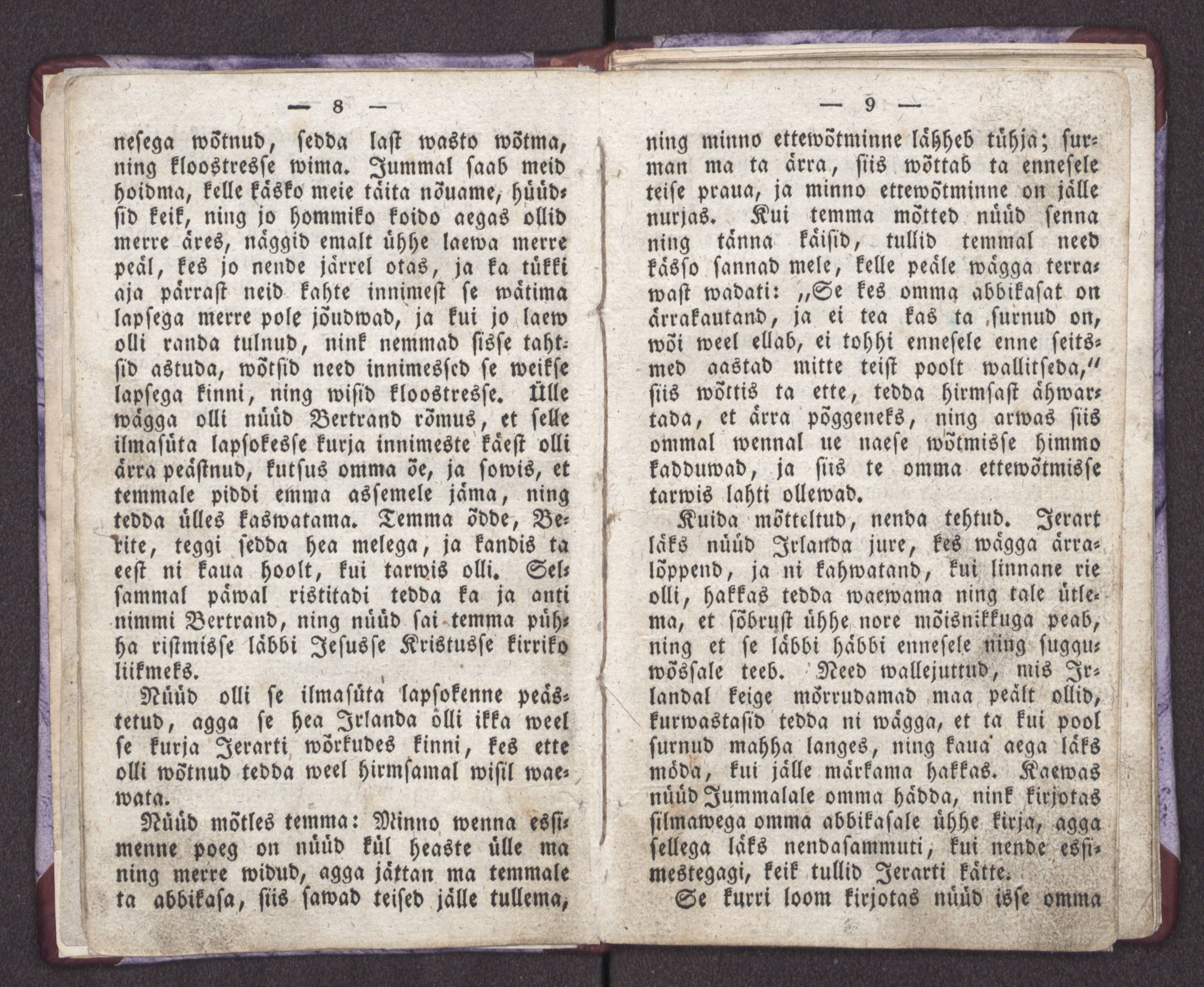 Irlanda, ehk puhta ello wõit (1844) | 5. (8-9) Main body of text