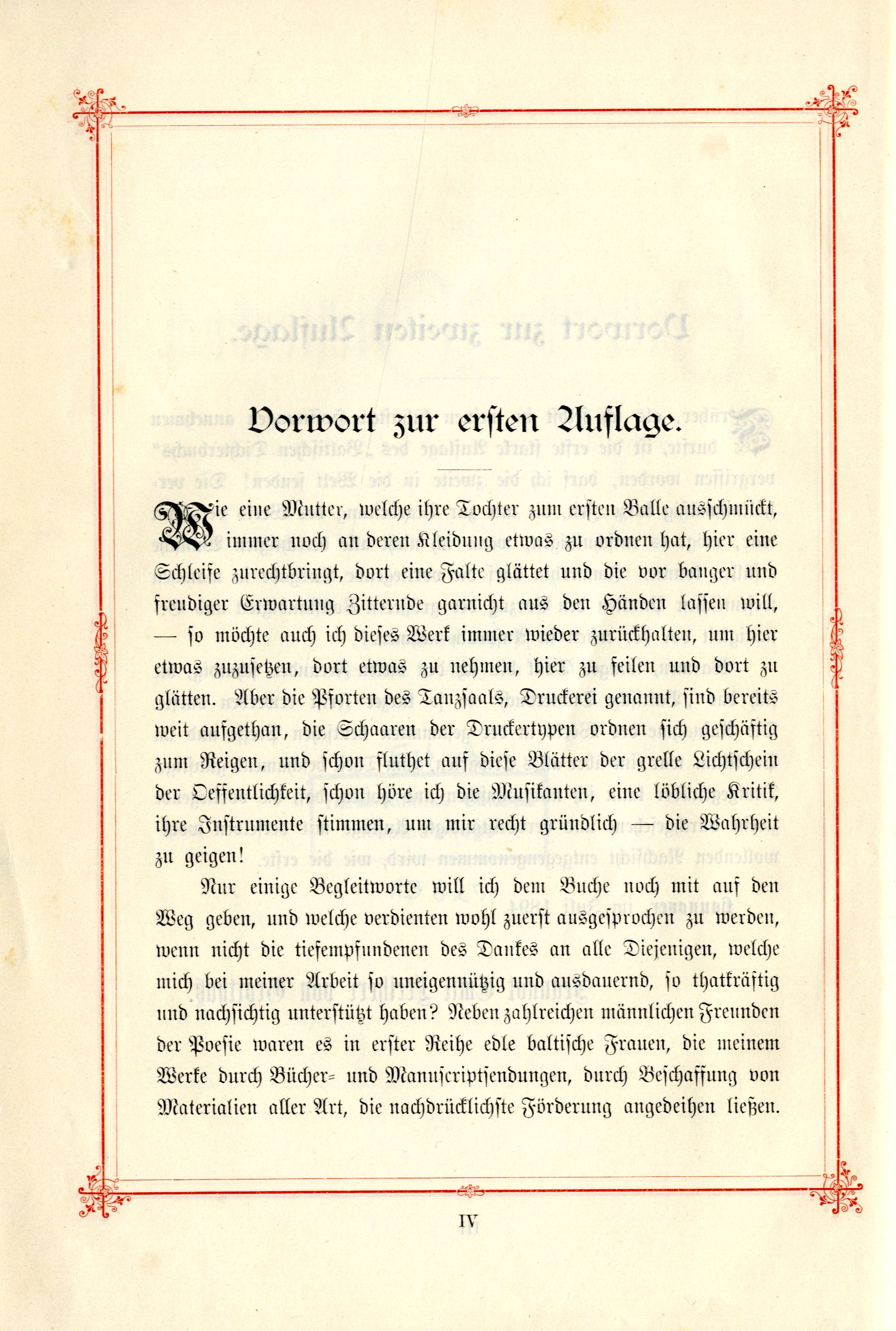 Das Baltische Dichterbuch (1895) | 6. (IV) Eessõna