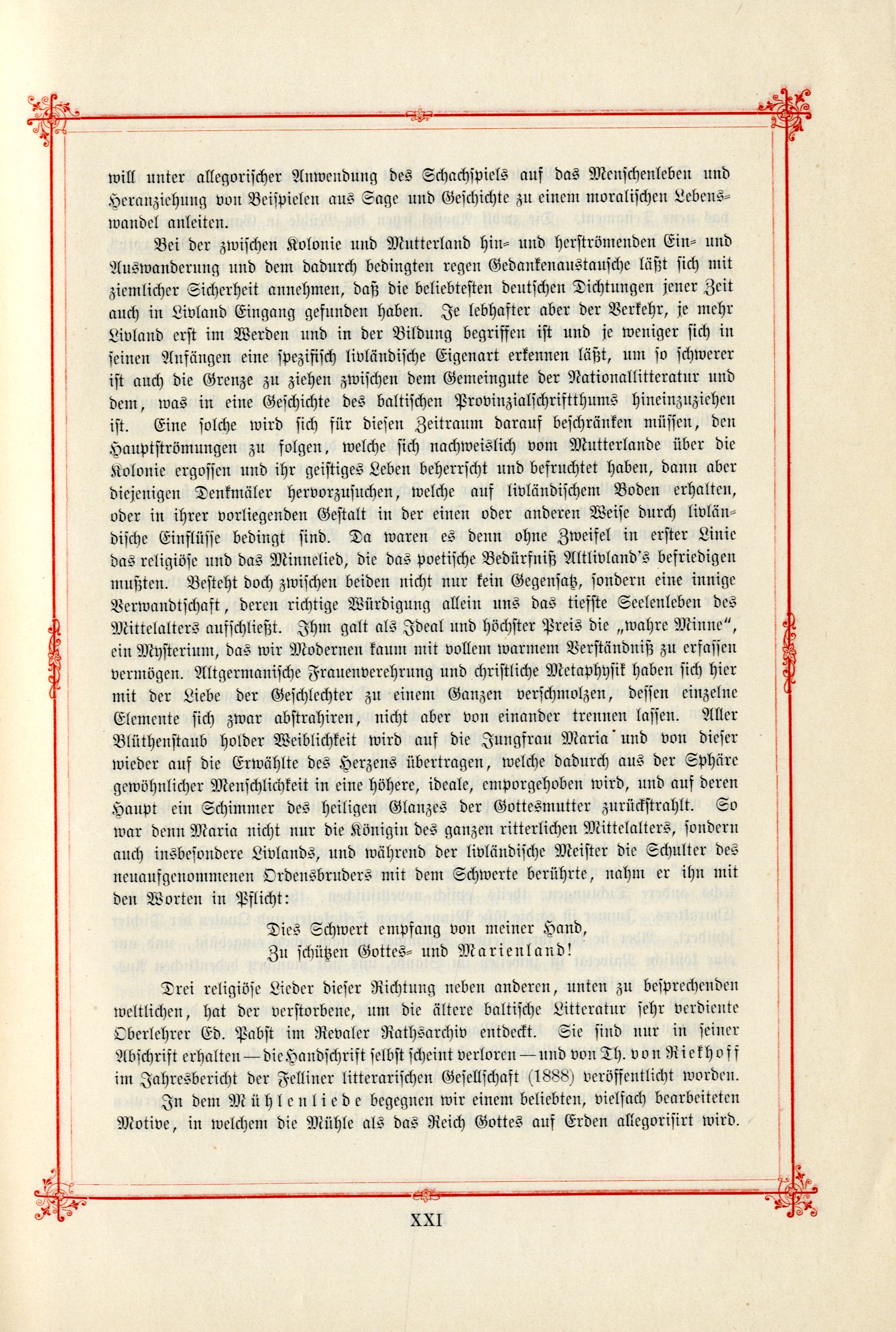 Das Baltische Dichterbuch (1895) | 19. (XXI) Main body of text