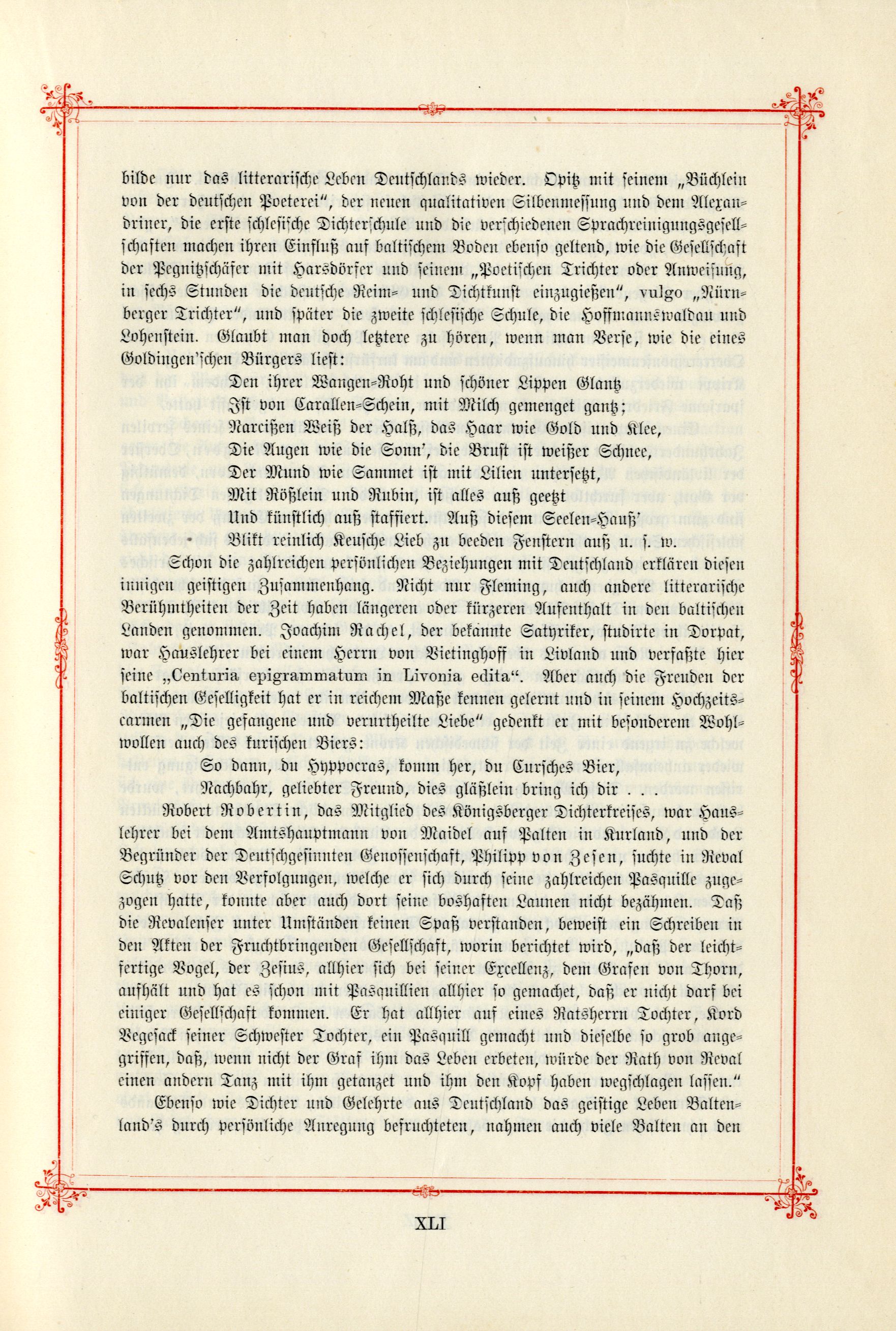 Das Baltische Dichterbuch (1895) | 39. (XLI) Main body of text