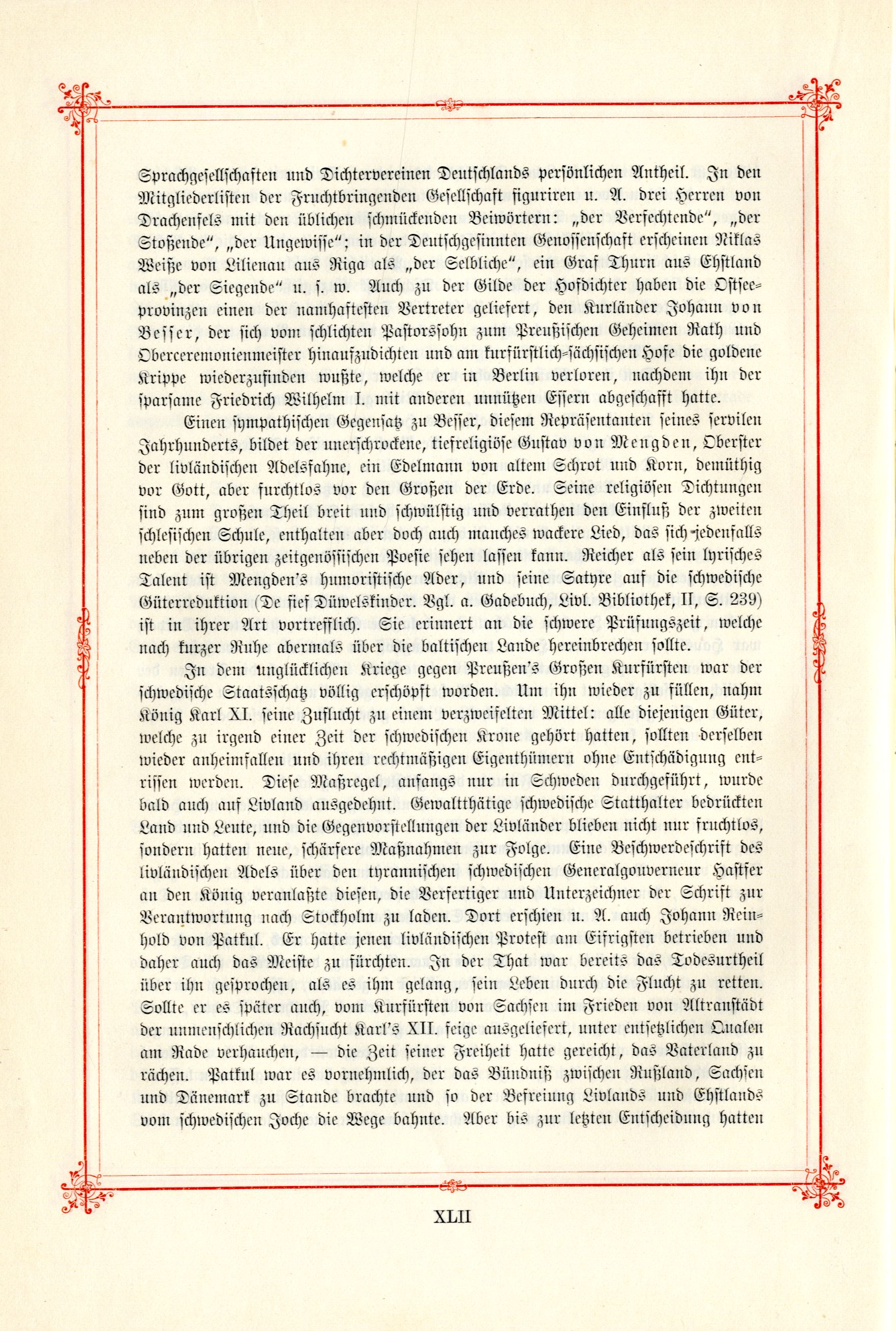 Das Baltische Dichterbuch (1895) | 40. (XLII) Main body of text