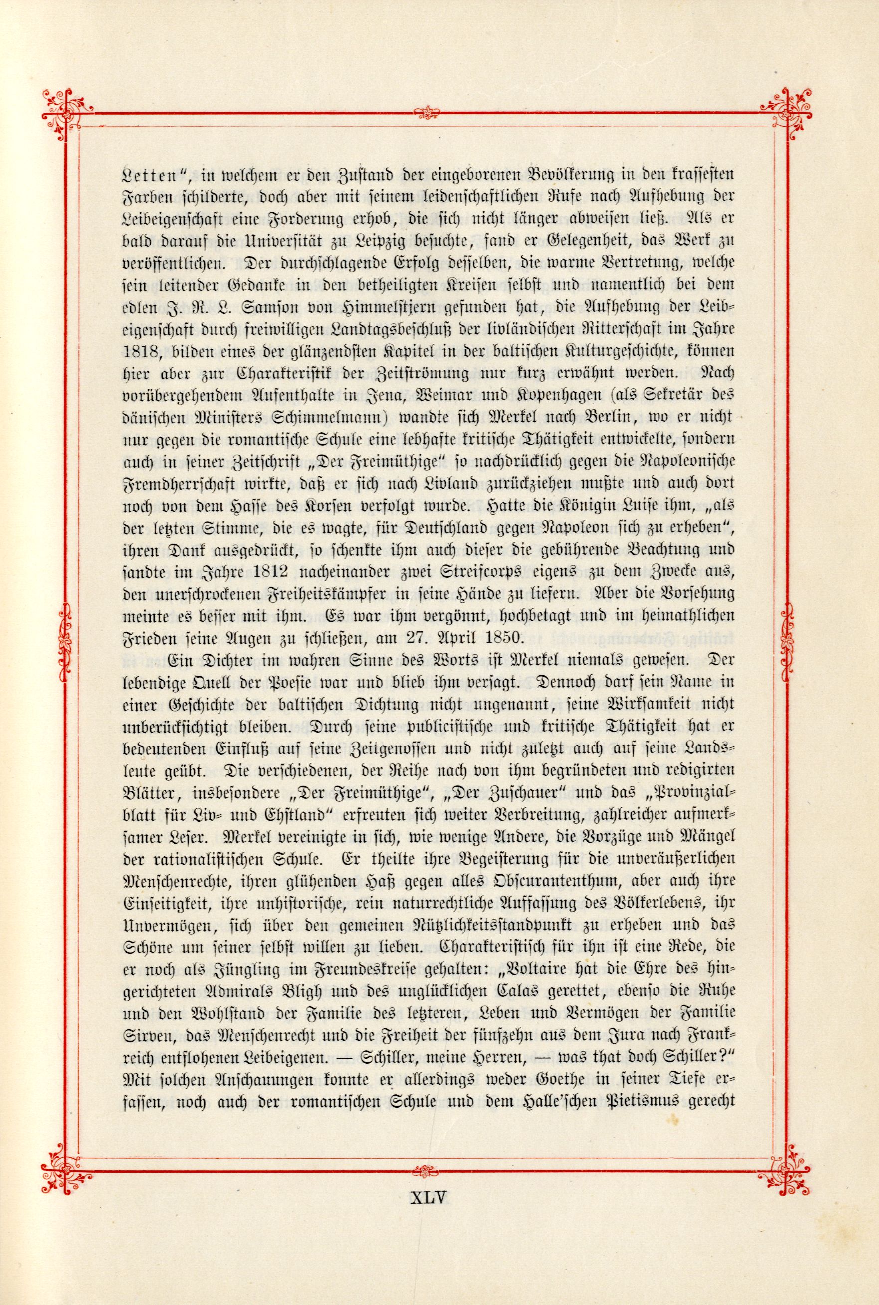 Das Baltische Dichterbuch (1895) | 43. (XLV) Haupttext