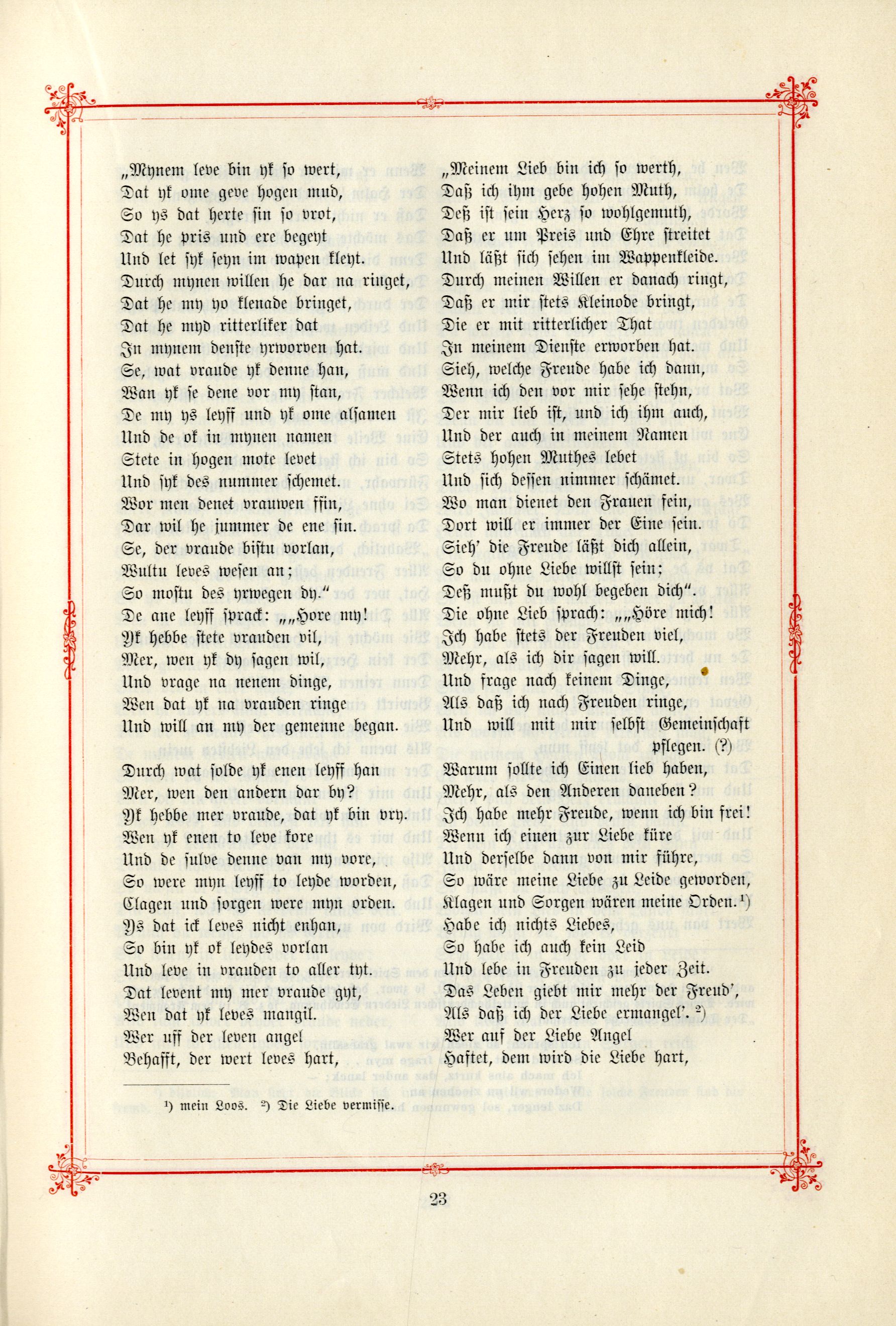 Das Baltische Dichterbuch (1895) | 69. (23) Main body of text