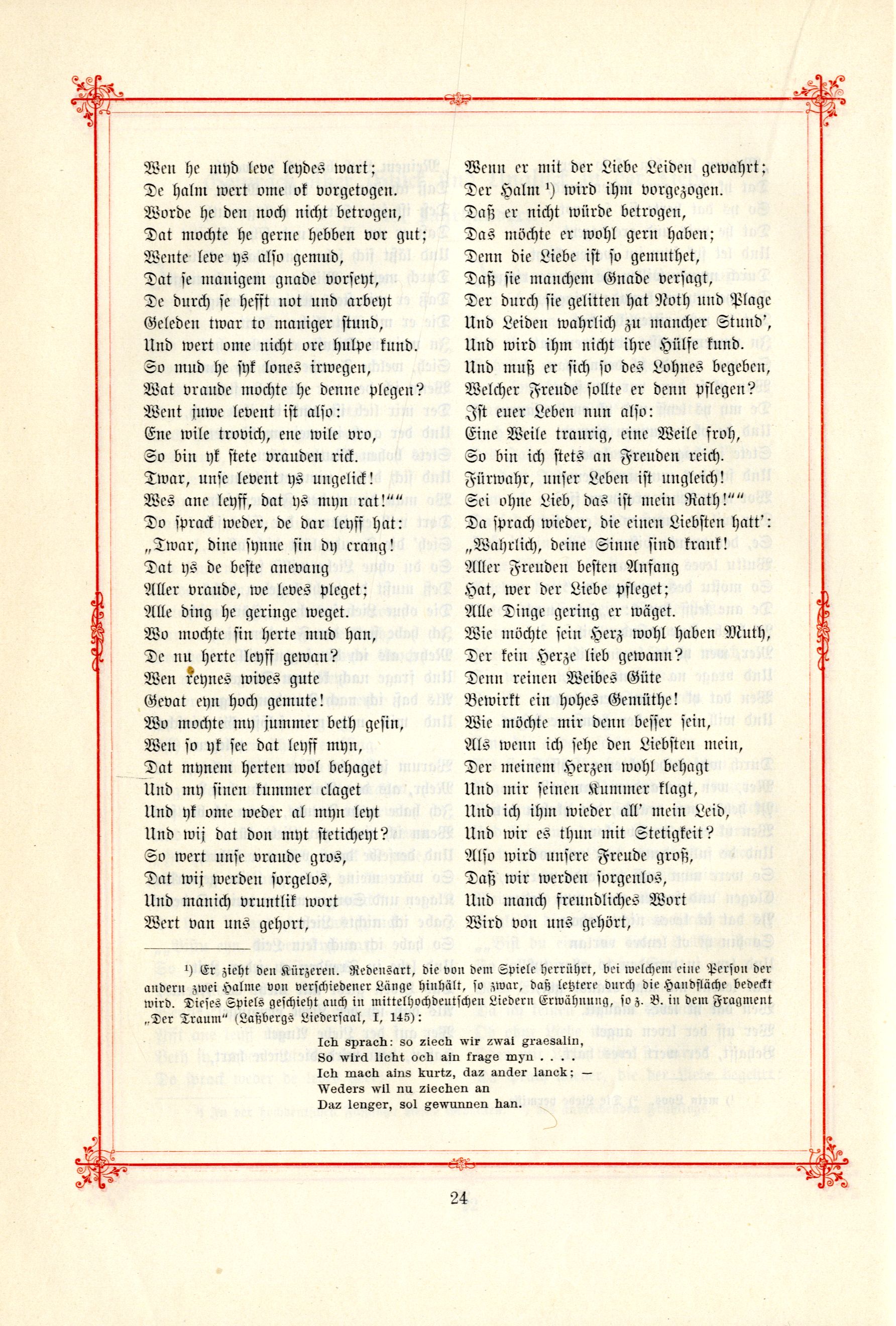 Das Baltische Dichterbuch (1895) | 70. (24) Main body of text