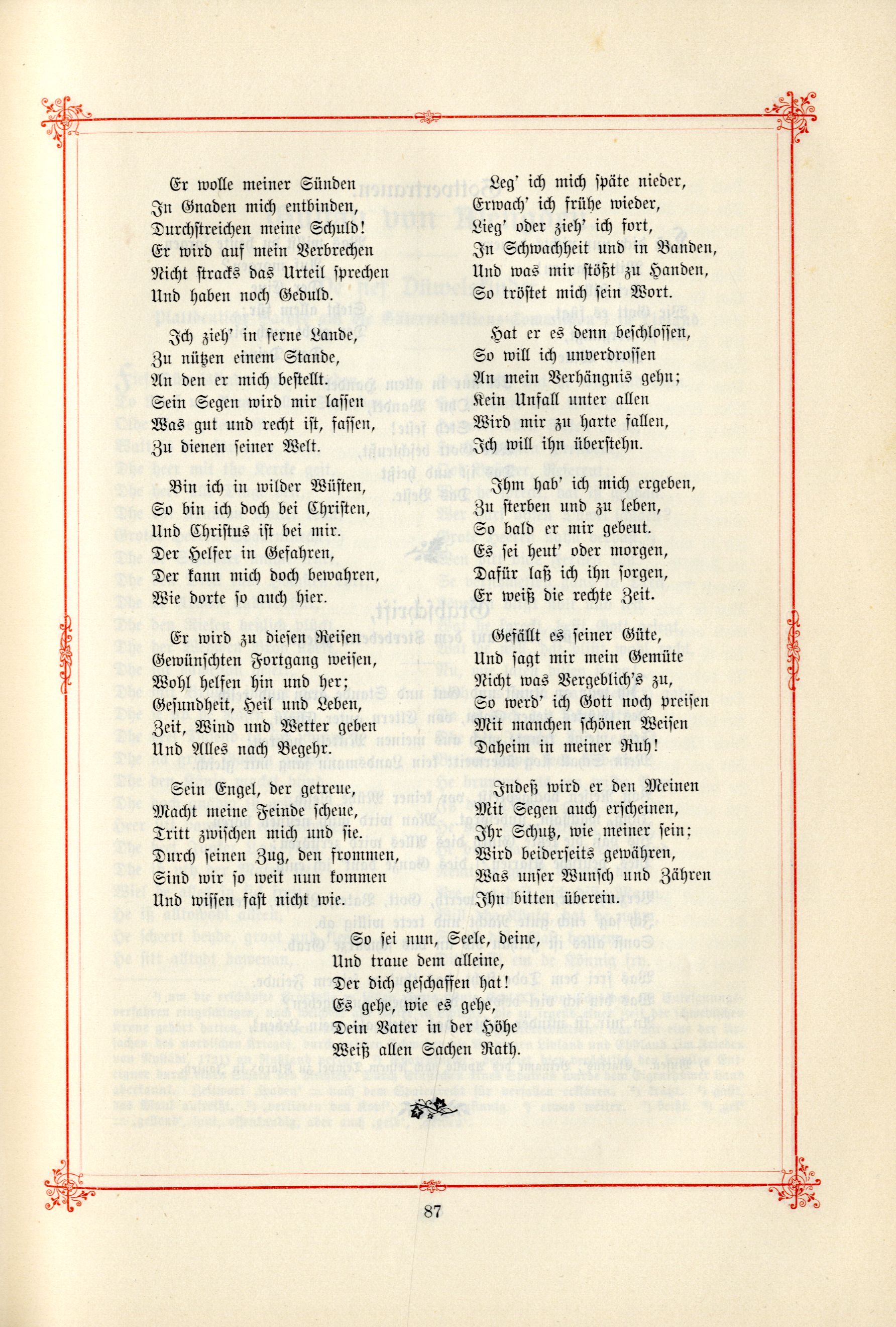 Das Baltische Dichterbuch (1895) | 133. (87) Main body of text