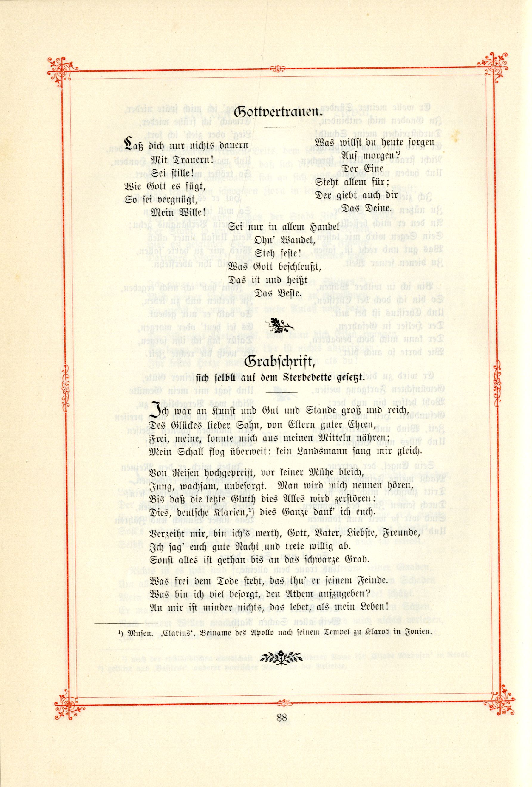 Das Baltische Dichterbuch (1895) | 134. (88) Main body of text