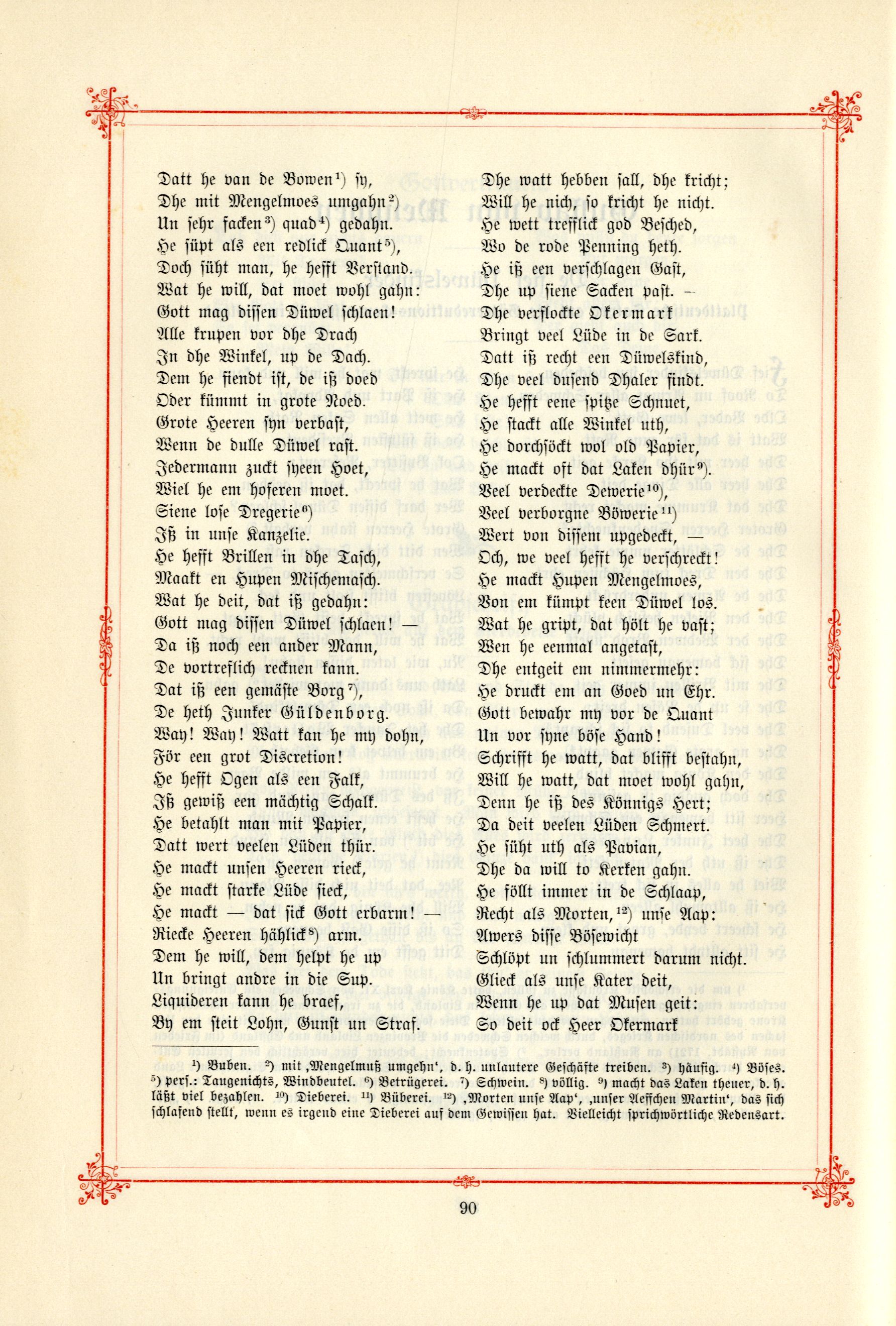 De fief Düwelskinder (1895) | 2. (90) Põhitekst