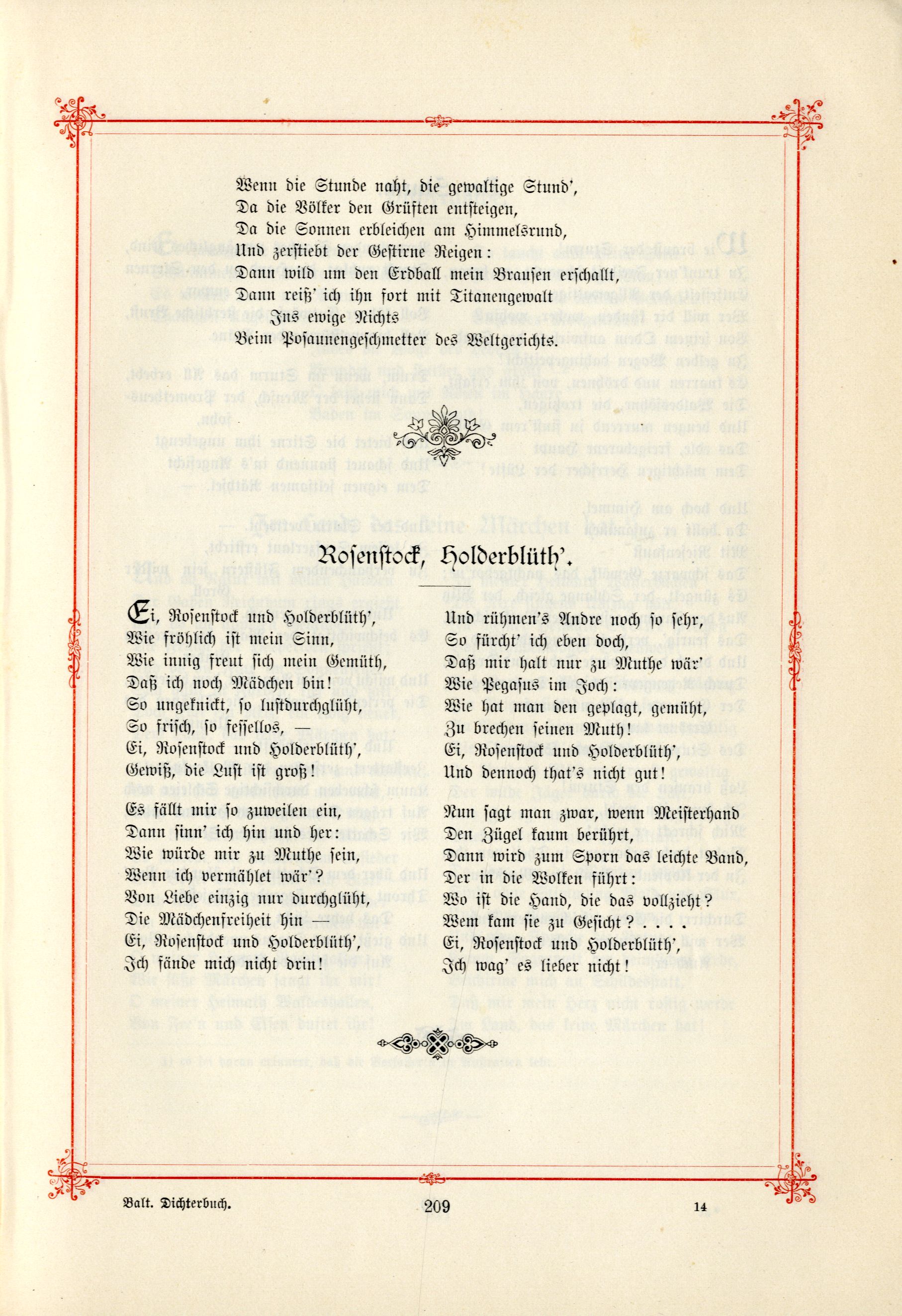 Rosenstock, Holderblüth' (1895) | 1. (209) Основной текст