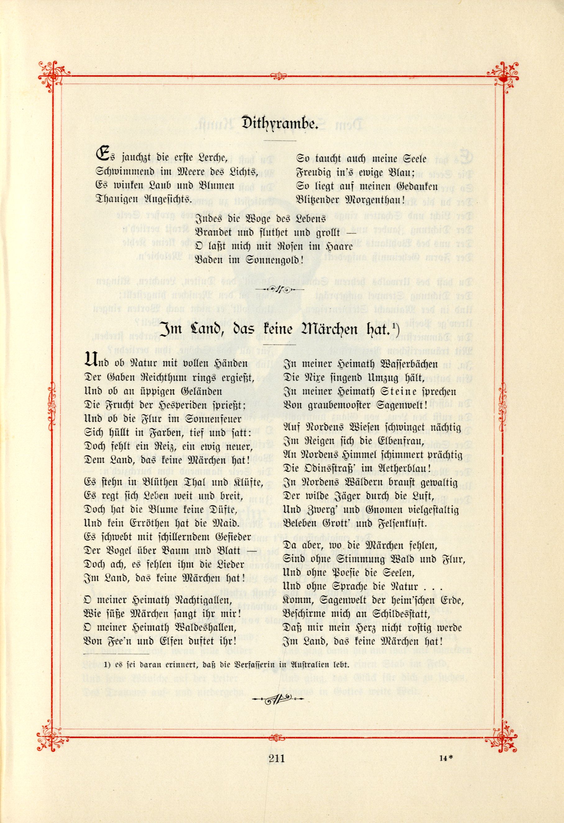 Dithyrambe (1895) | 1. (211) Основной текст