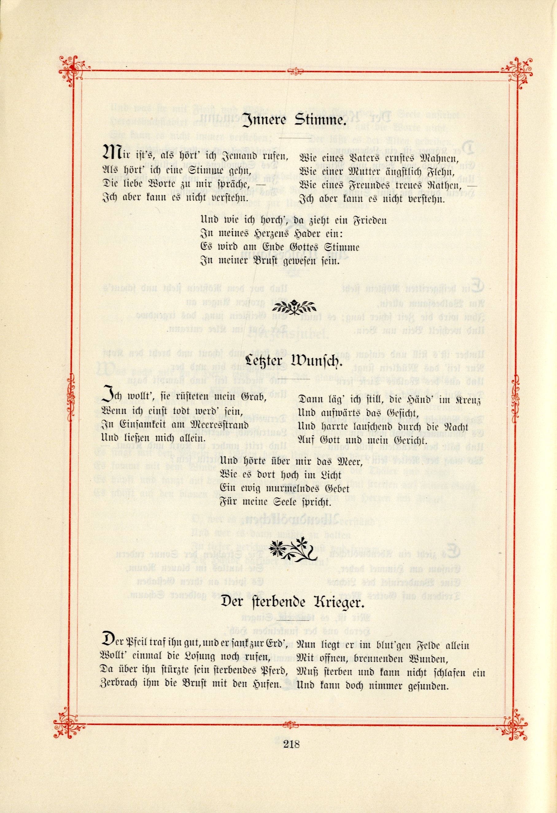 Letzter Wunsch (1895) | 1. (218) Основной текст