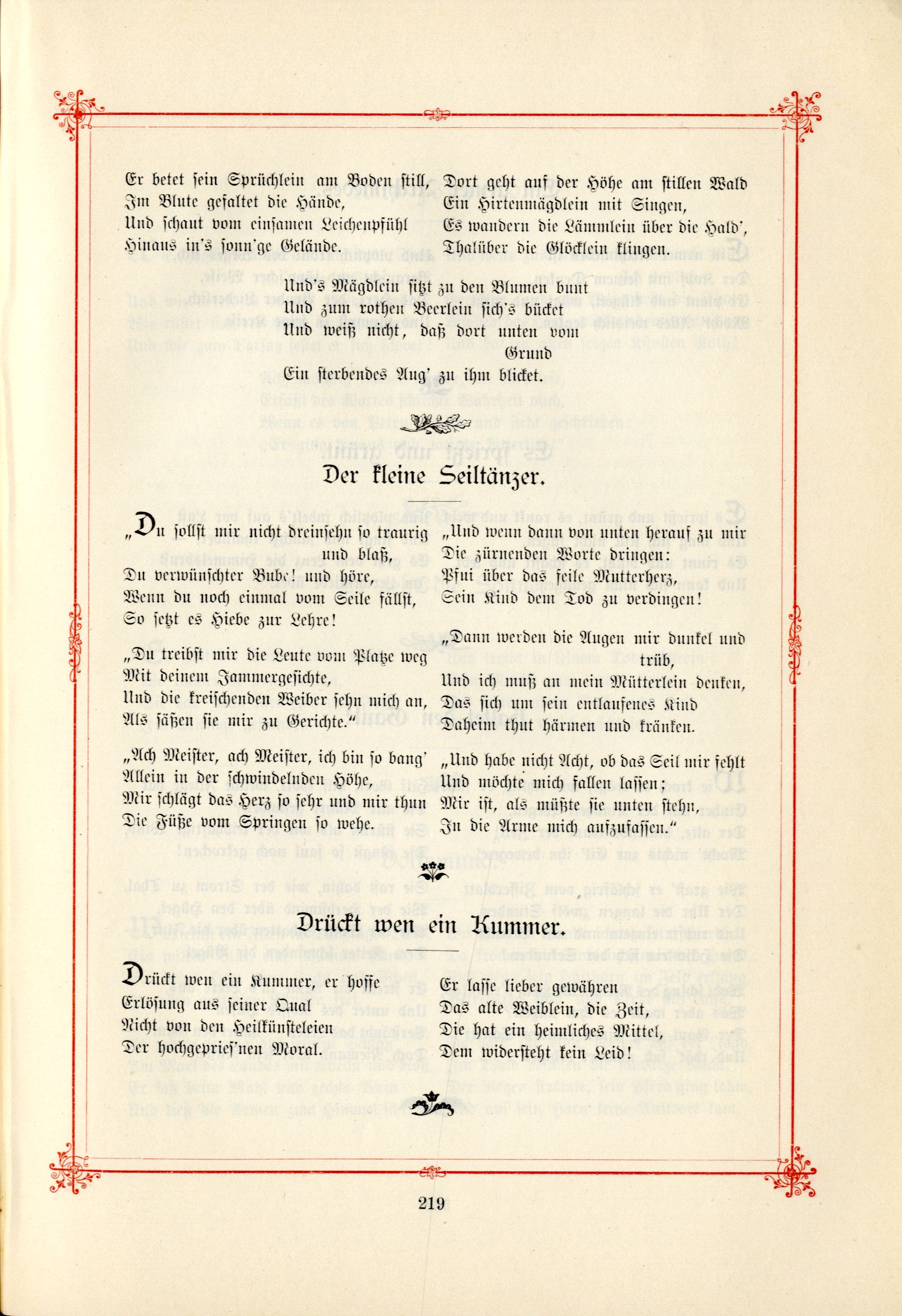 Der kleine Seiltänzer (1895) | 1. (219) Haupttext