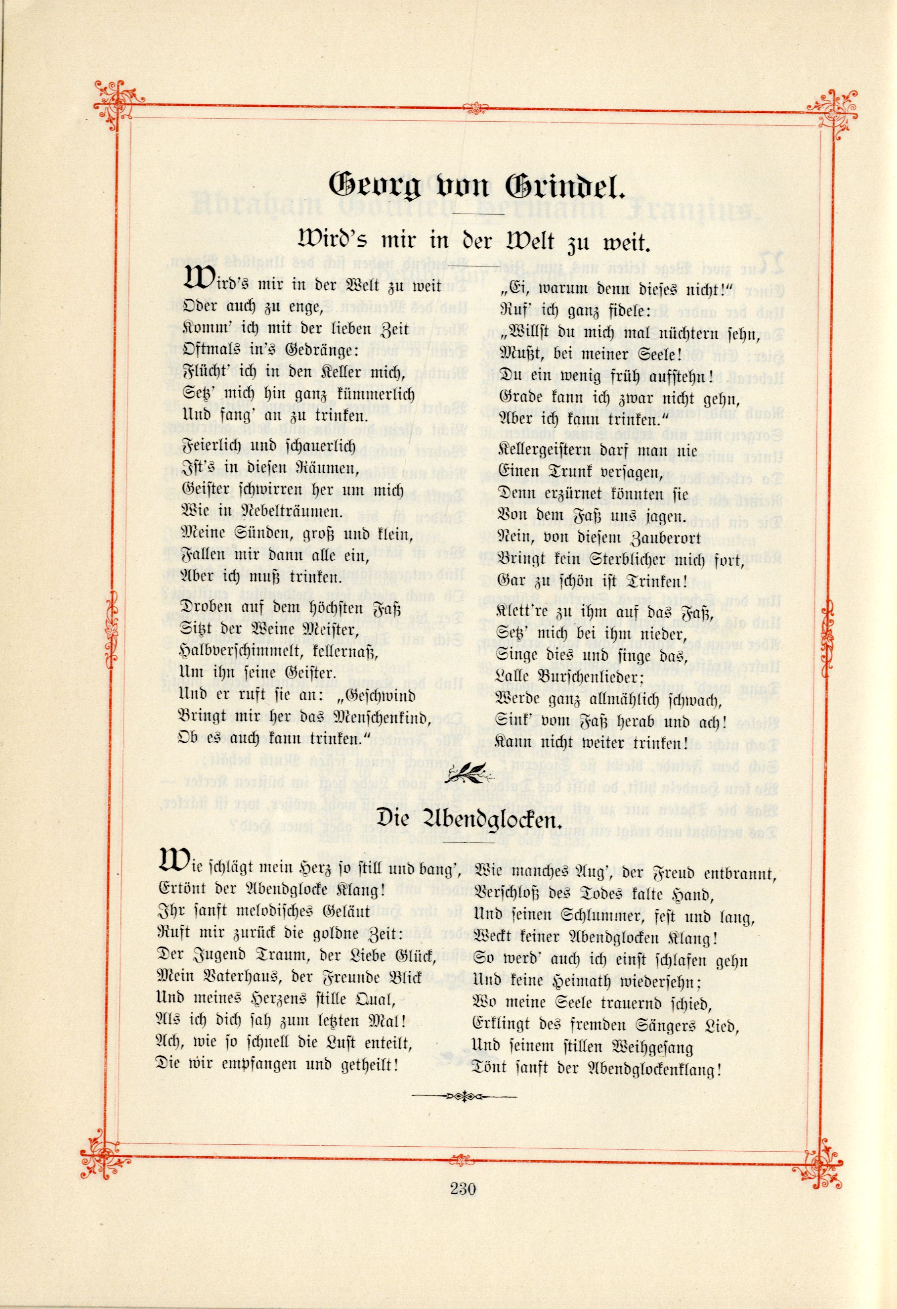 Das Baltische Dichterbuch (1895) | 276. (230) Main body of text
