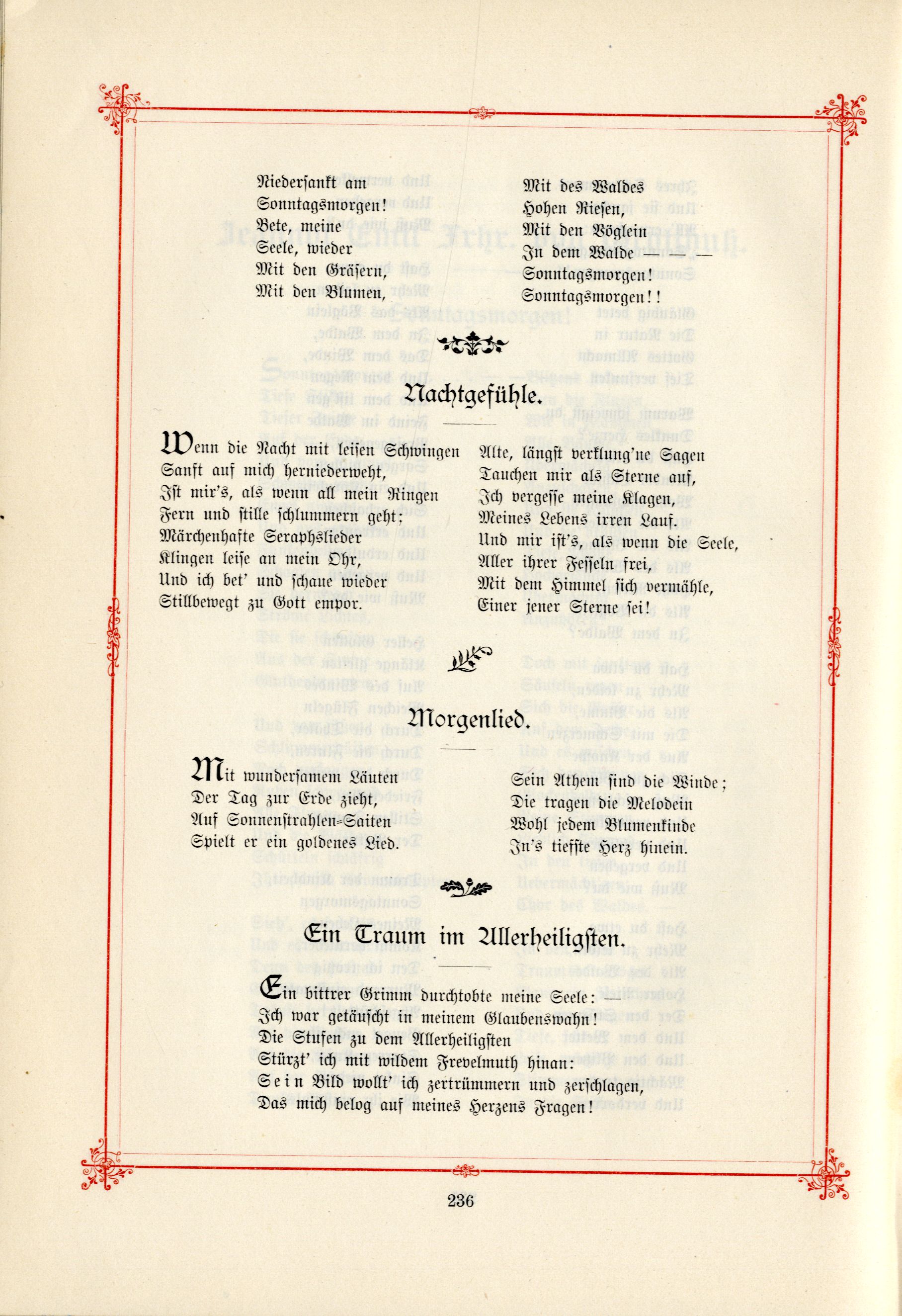 Morgenlied (1895) | 1. (236) Haupttext