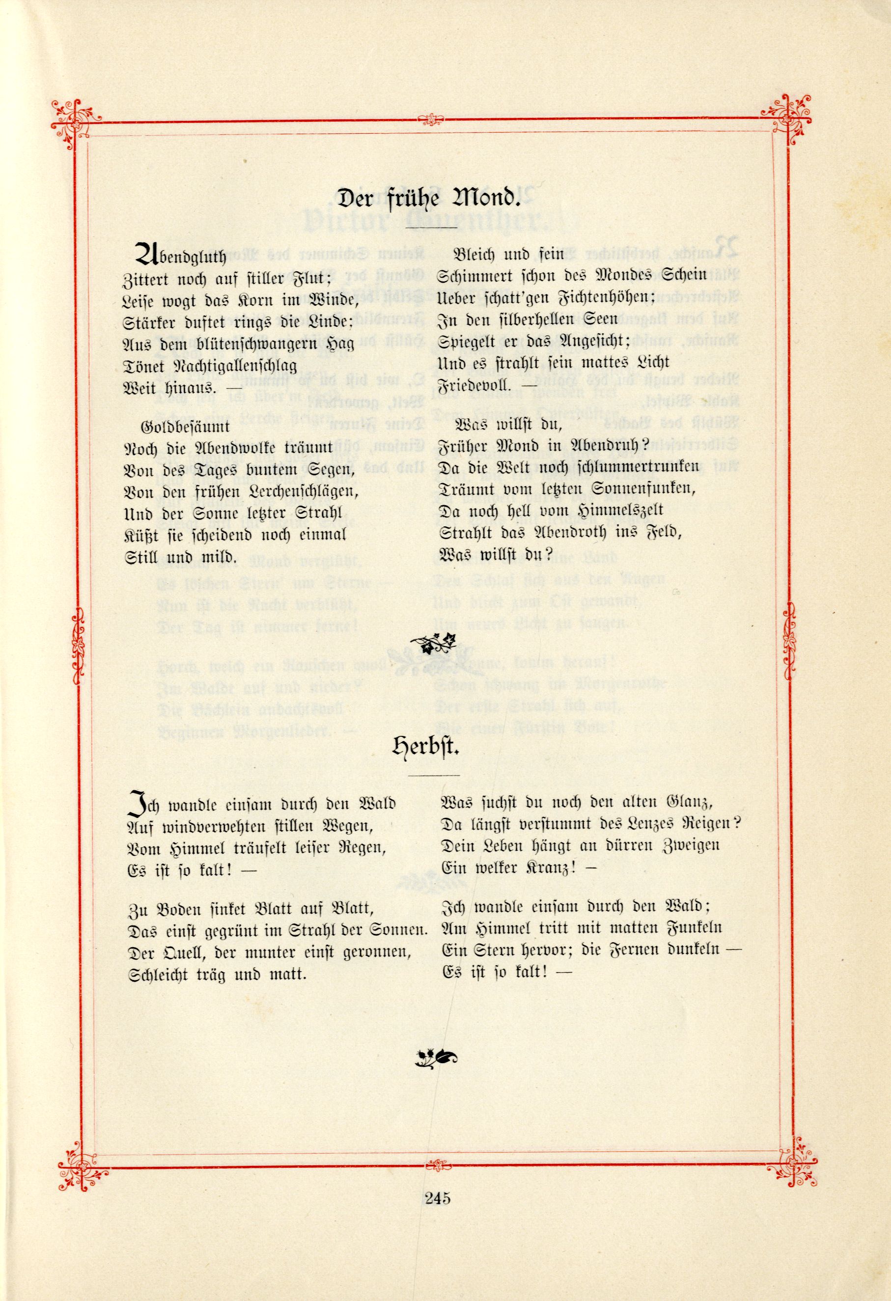 Der frühe Mond (1895) | 1. (245) Основной текст
