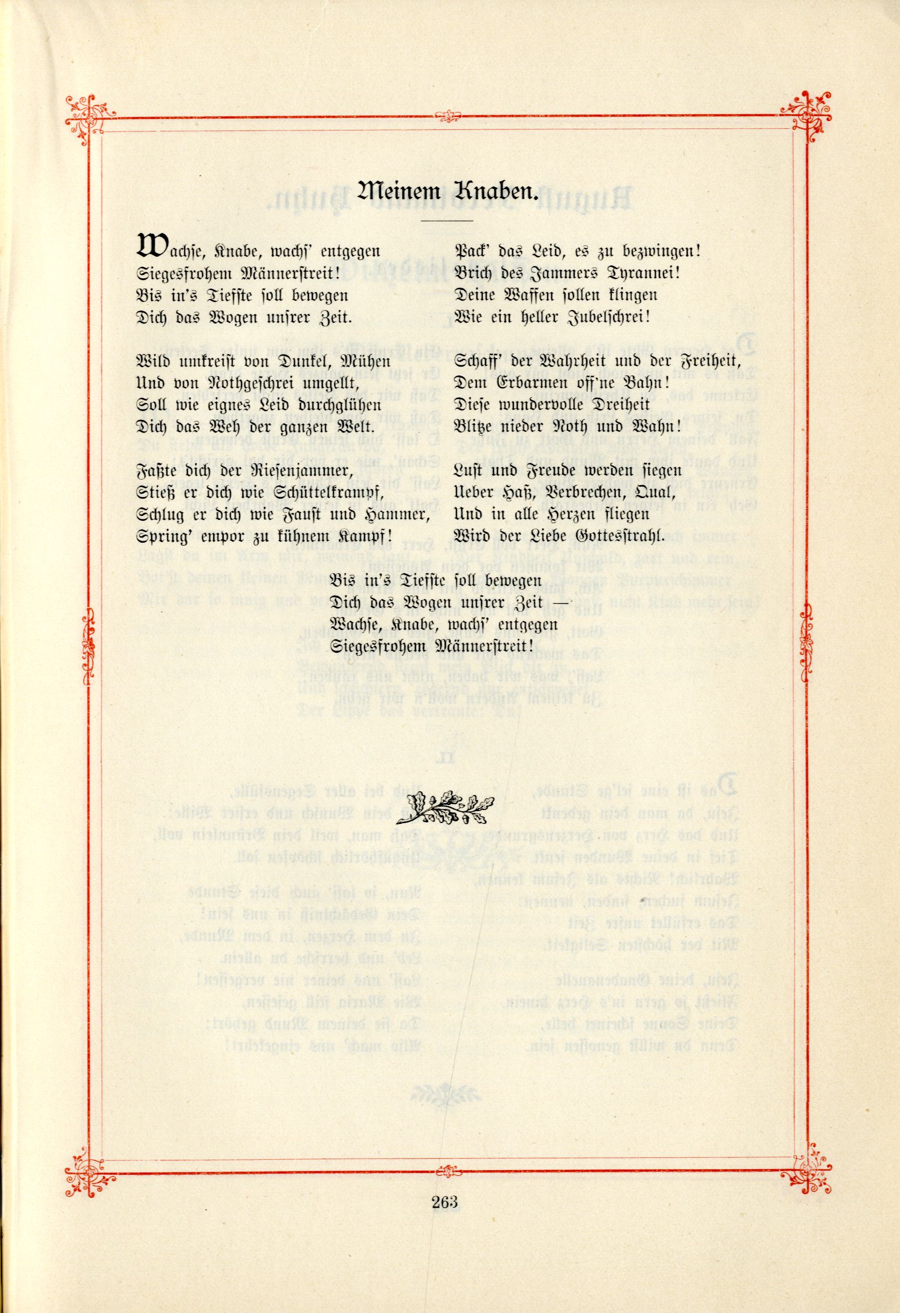 Das Baltische Dichterbuch (1895) | 309. (263) Main body of text