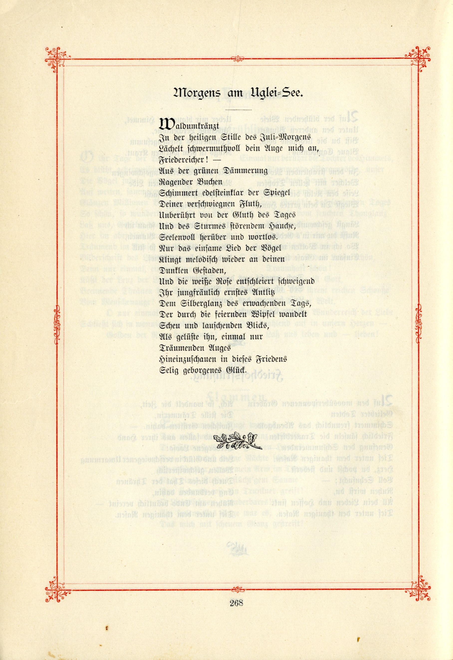 Das Baltische Dichterbuch (1895) | 314. (268) Main body of text