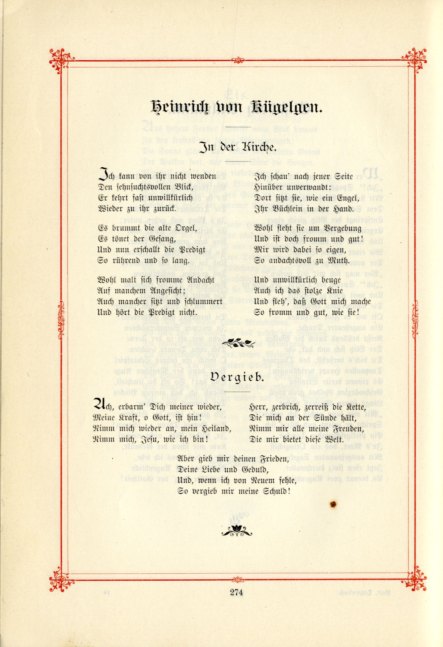 Das Baltische Dichterbuch (1895) | 320. (274) Main body of text