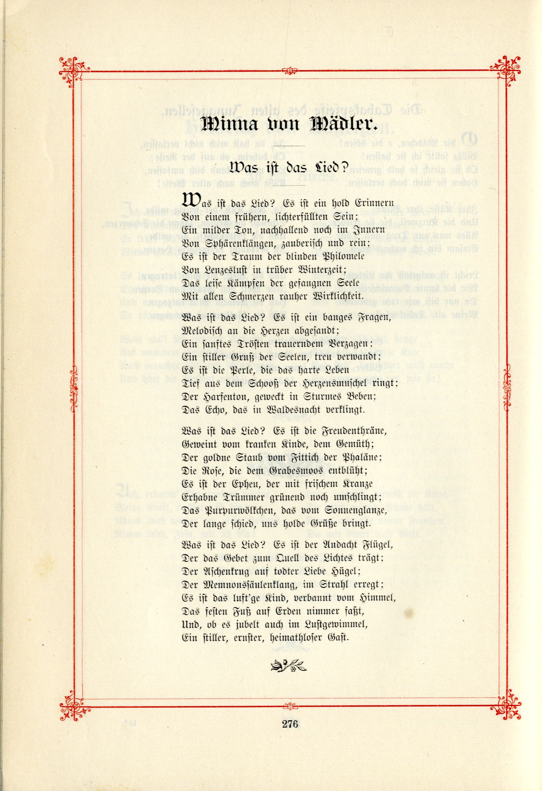 Was ist das Lied? (1895) | 1. (276) Põhitekst
