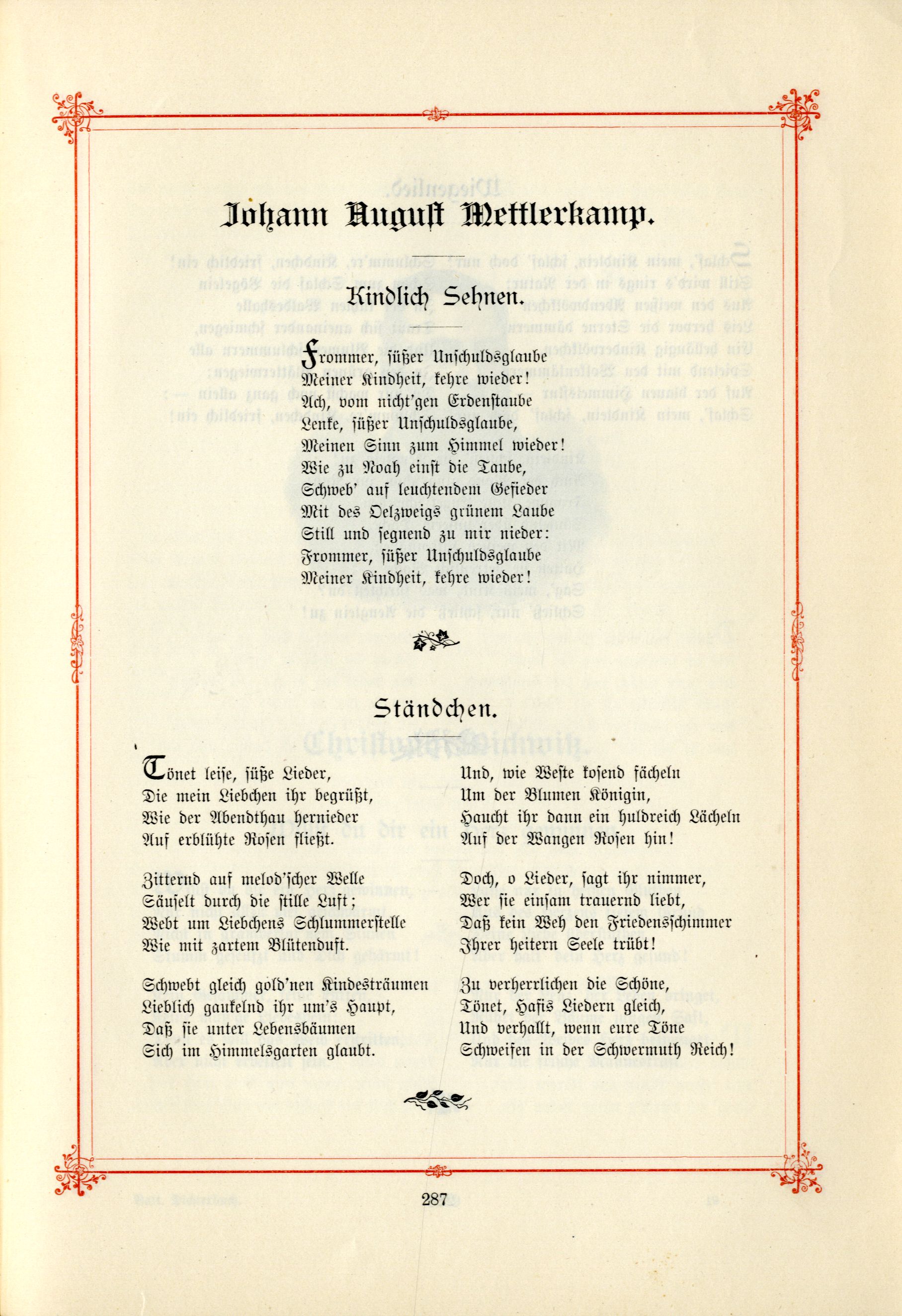 Kindlich Sehnen (1895) | 1. (287) Põhitekst