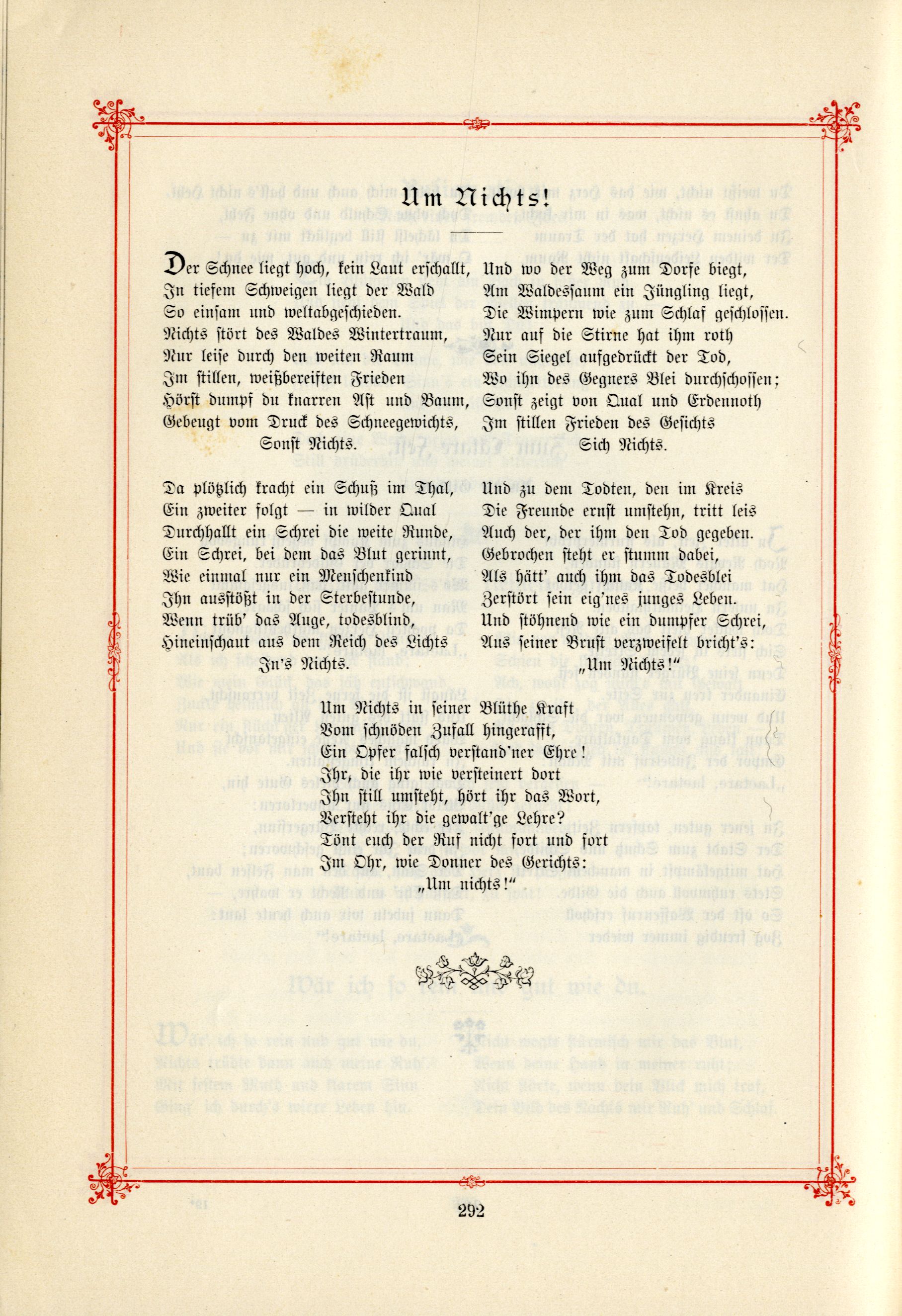 Um Nichts! (1895) | 1. (292) Main body of text