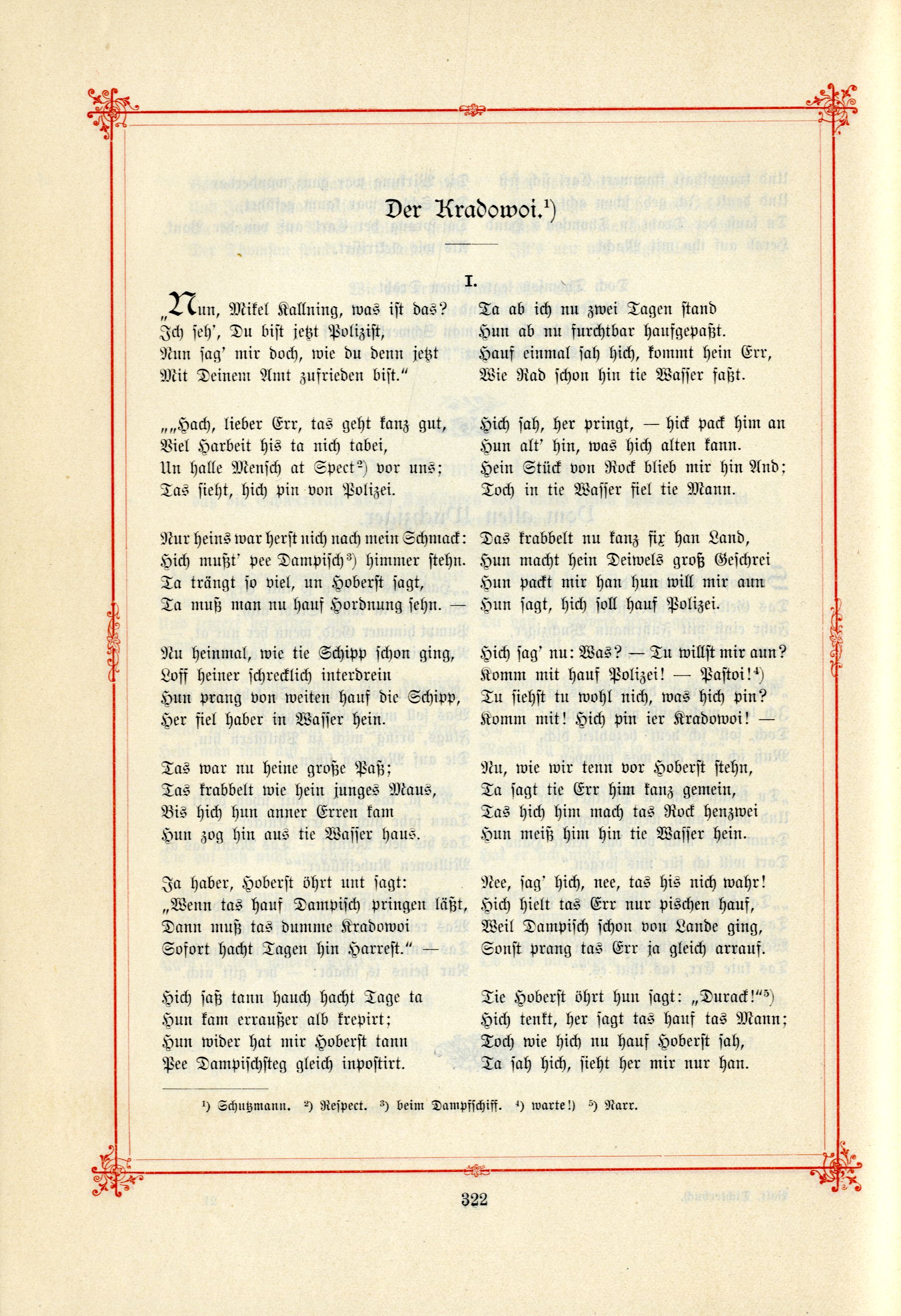 Der Kradowoi (1895) | 1. (322) Haupttext