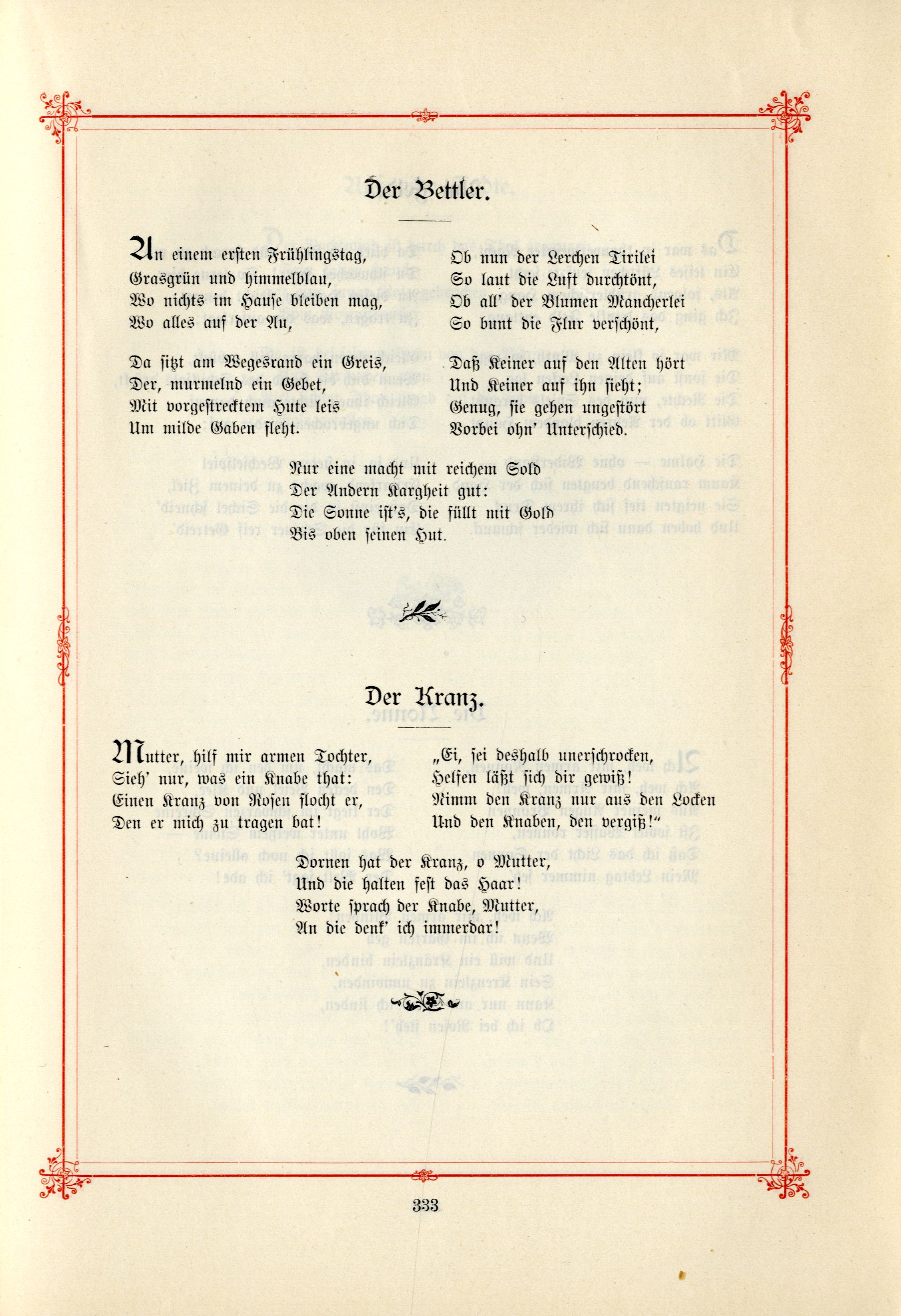 Der Bettler (1895) | 1. (333) Põhitekst