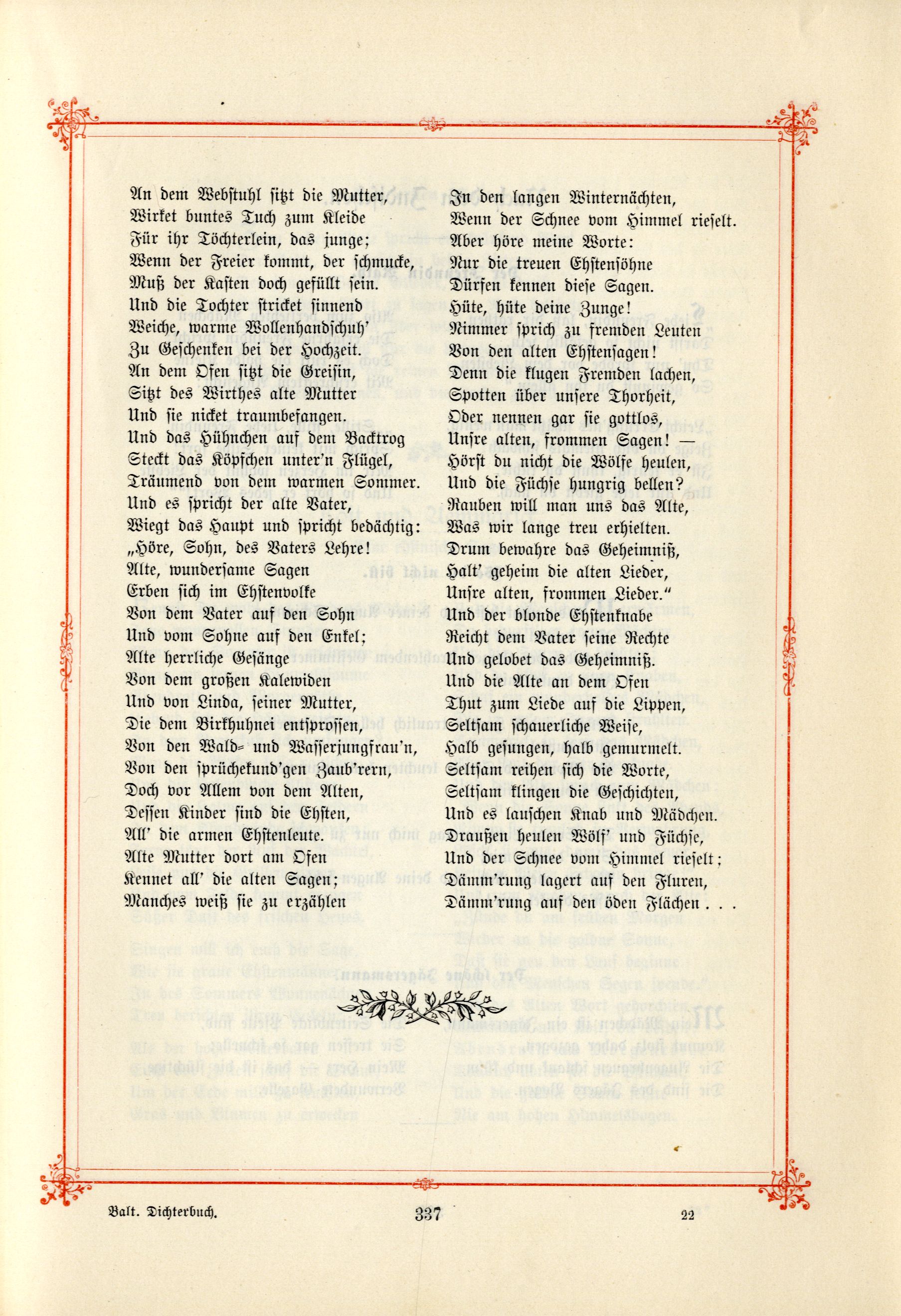 Das Baltische Dichterbuch (1895) | 383. (337) Main body of text