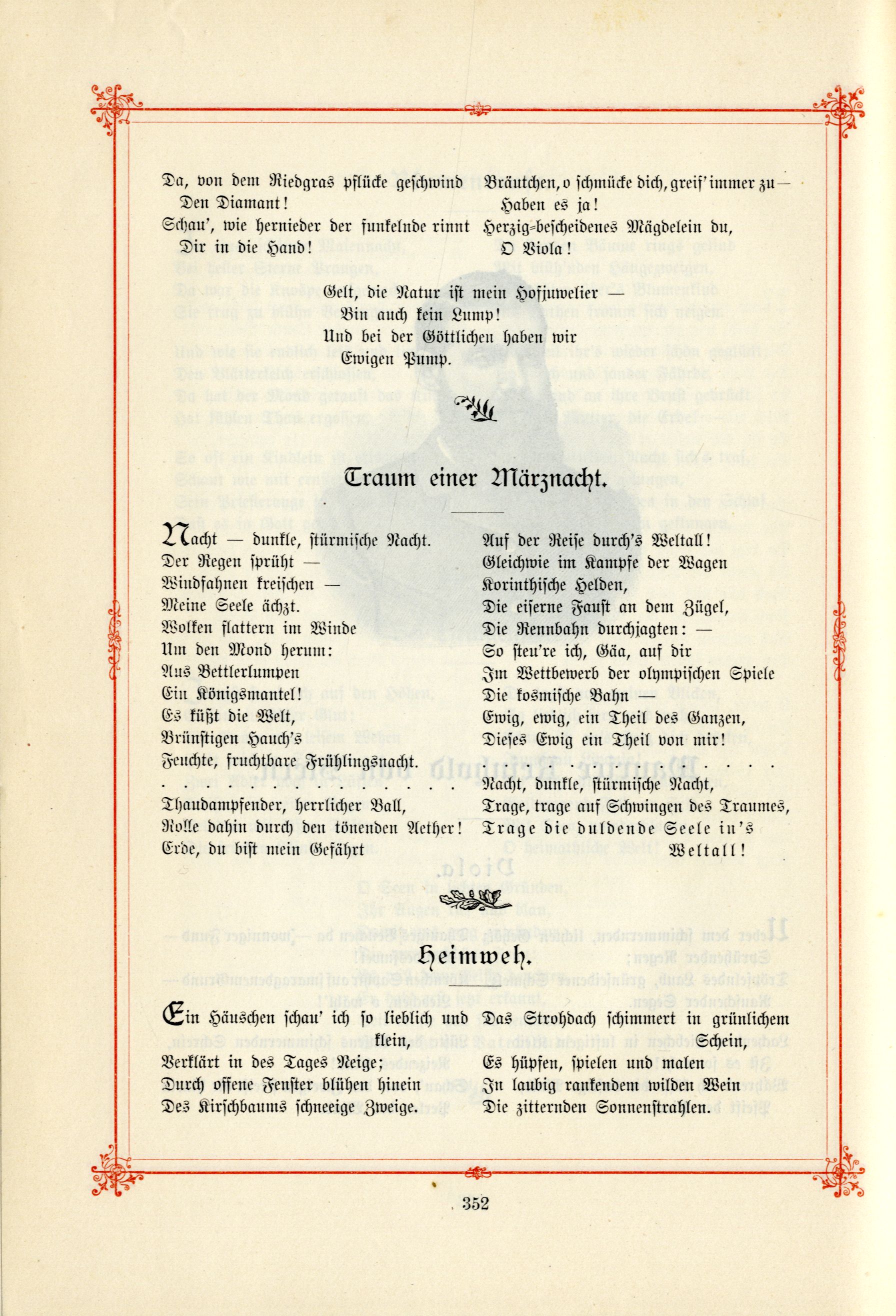 Heimweh (1895) | 1. (352) Main body of text