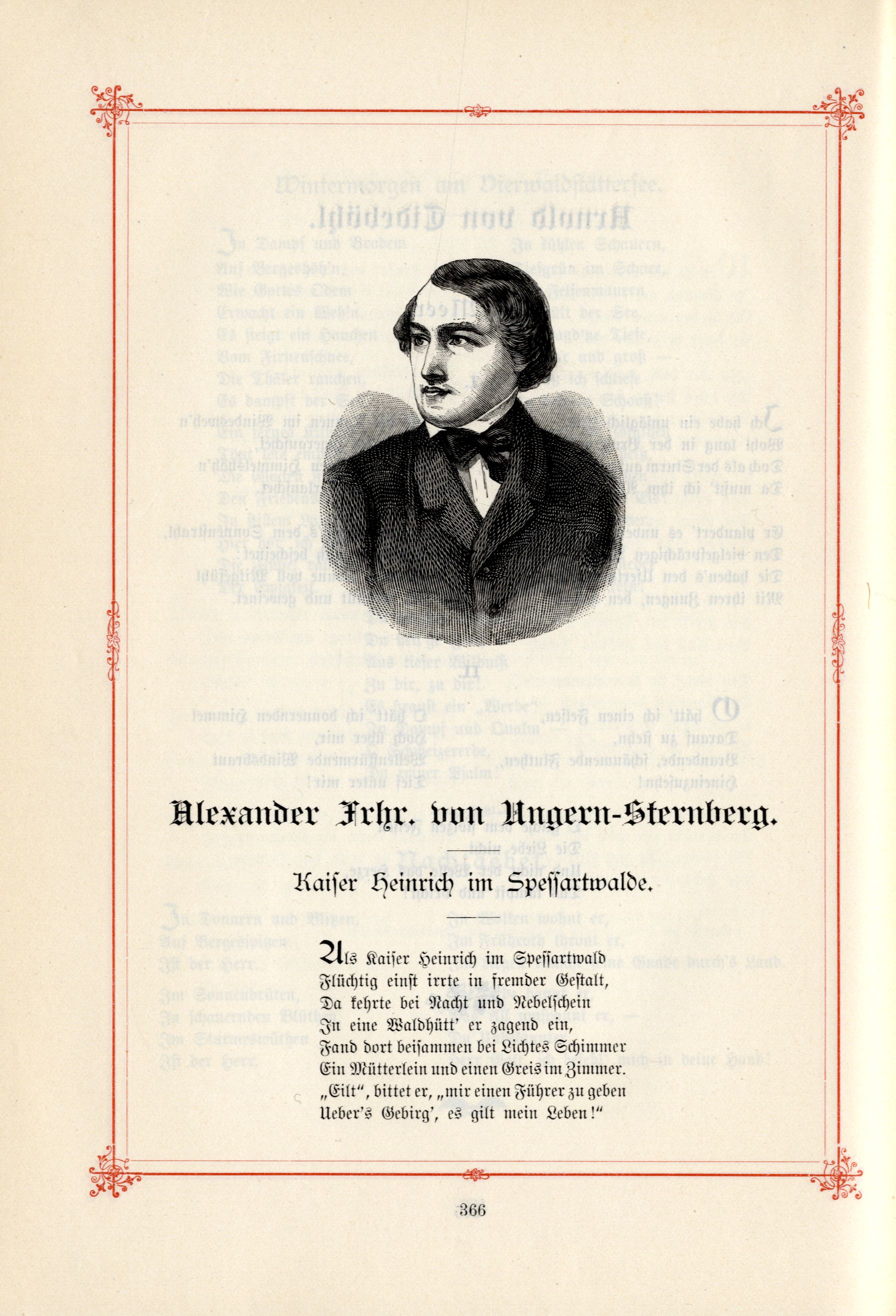 Kaiser Heinrich im Spessartwalde. (1895) | 1. (366) Main body of text