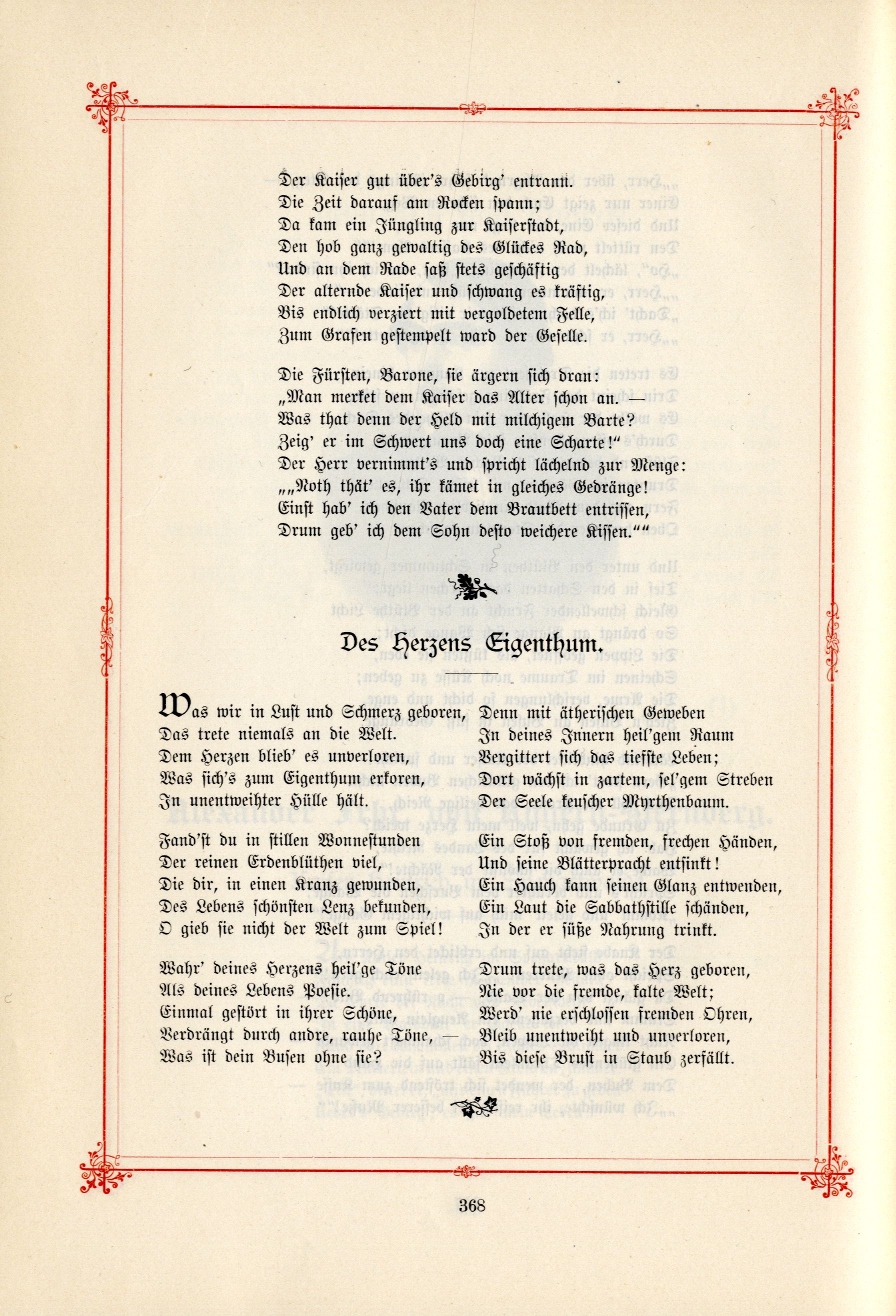 Des Herzens Eigenthum (1895) | 1. (368) Haupttext