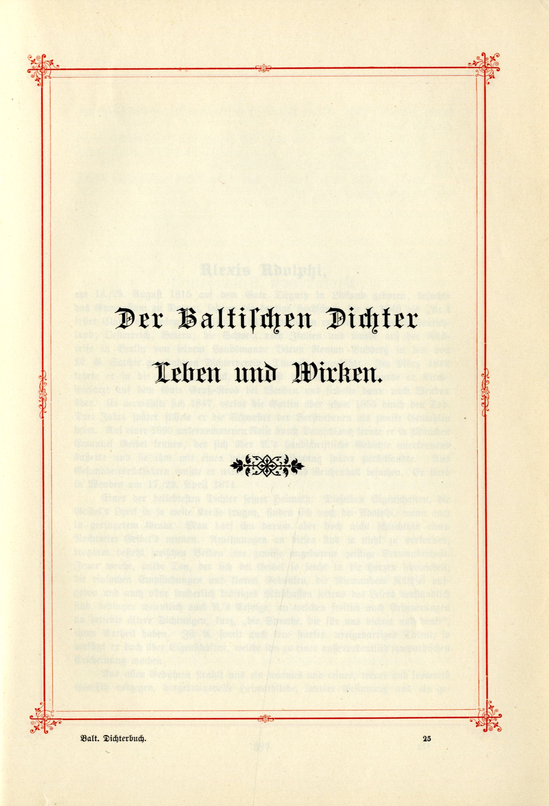 Das Baltische Dichterbuch (1895) | 431. (385) Põhitekst