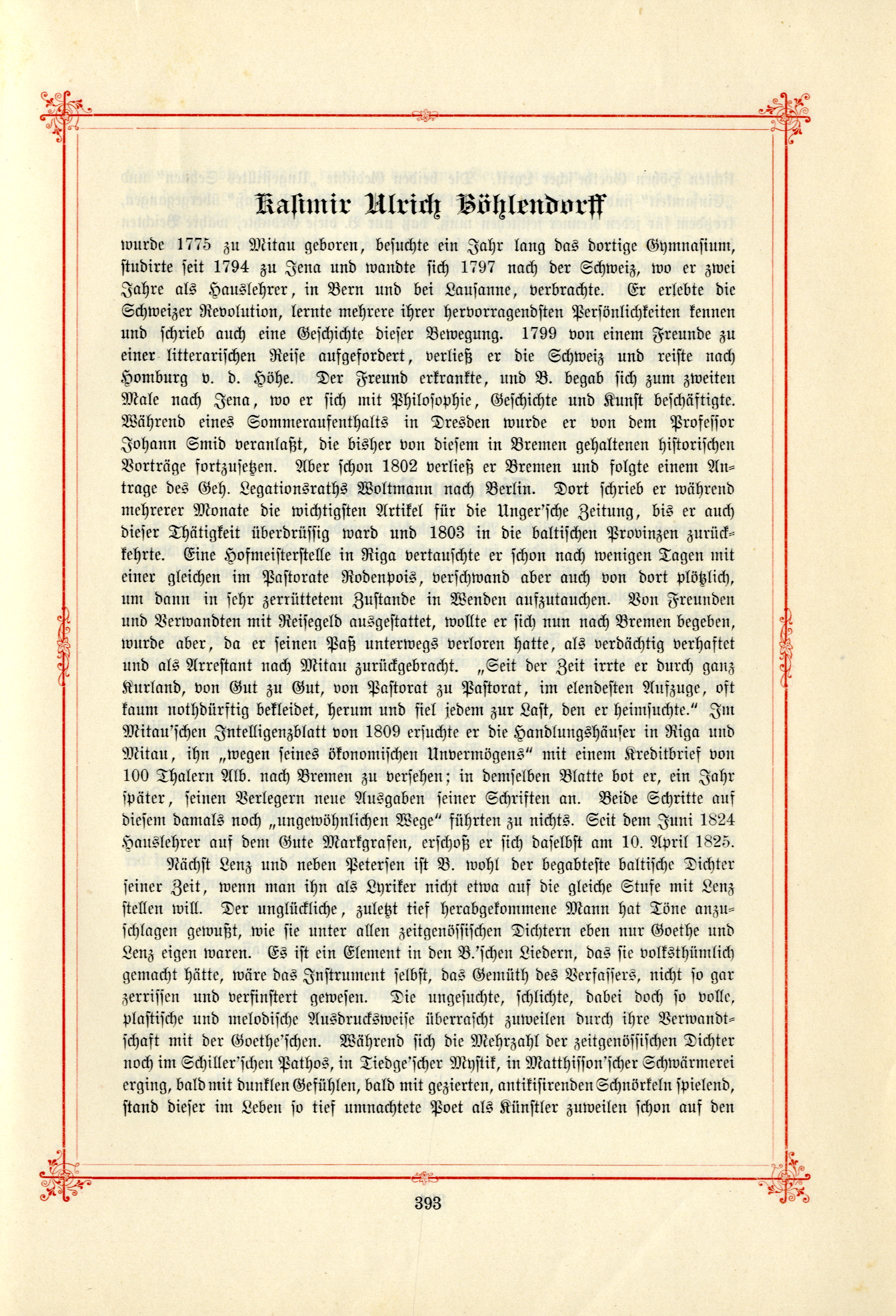 Kasimir Ulrich Böhlendorff (1895) | 1. (393) Põhitekst