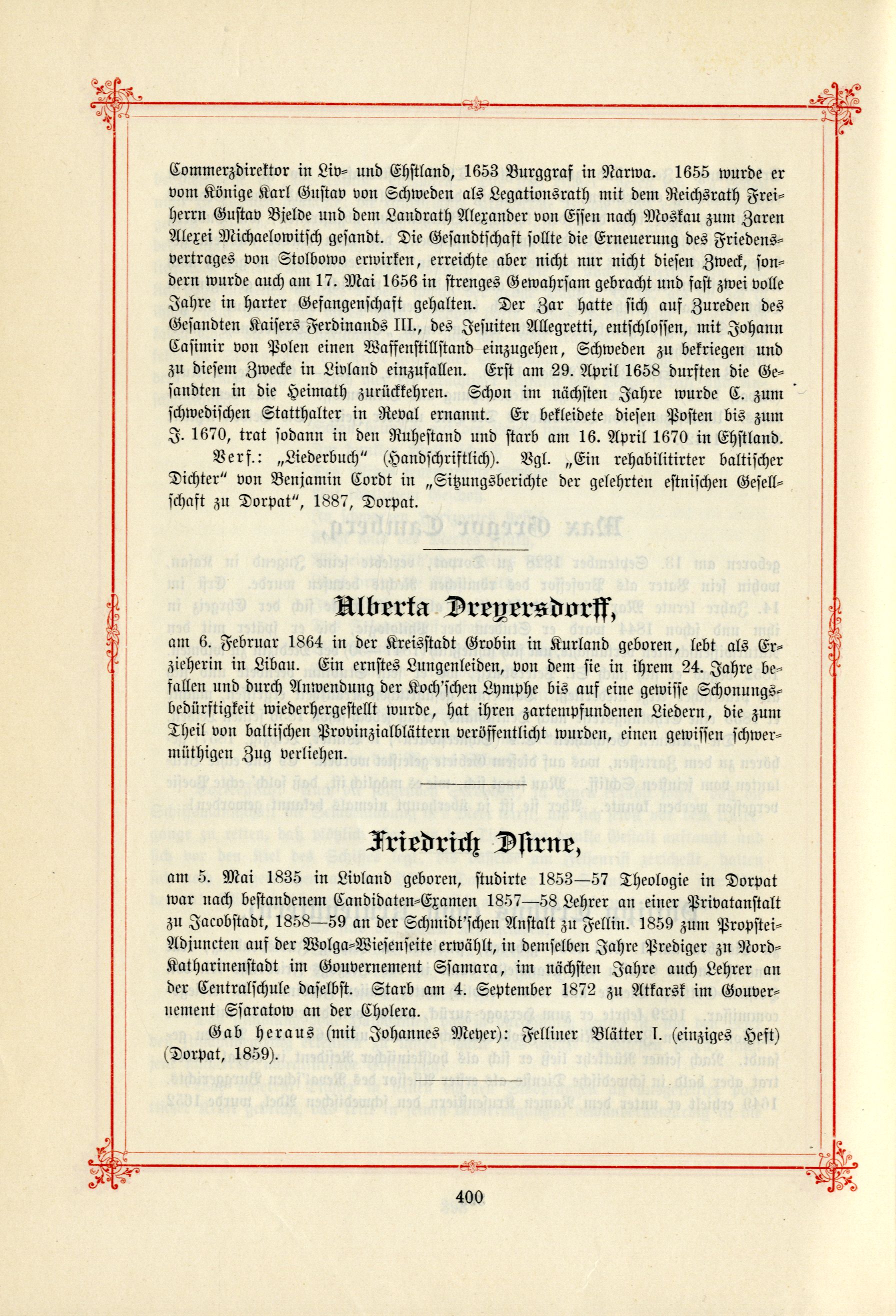 Das Baltische Dichterbuch (1895) | 446. (400) Main body of text