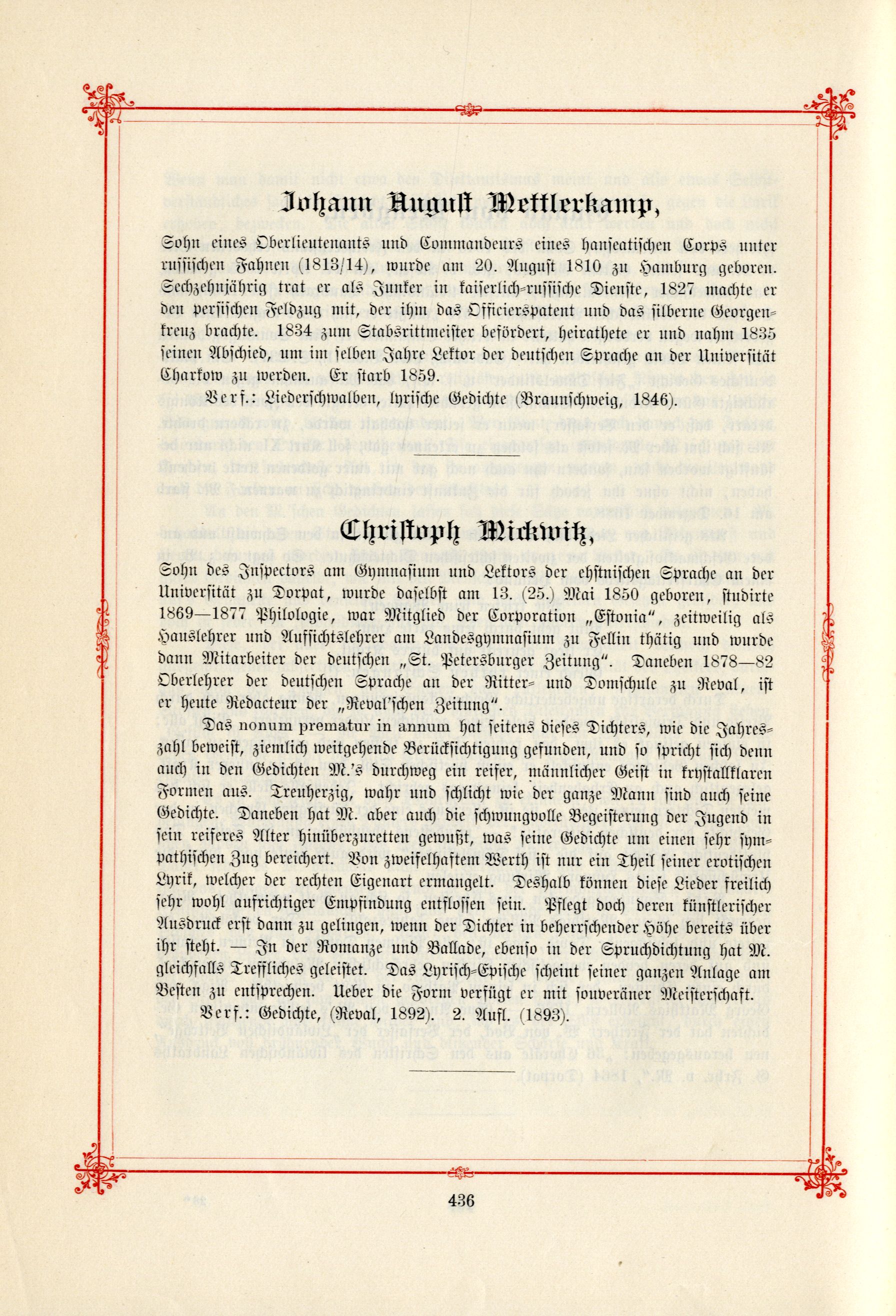 Das Baltische Dichterbuch (1895) | 482. (436) Основной текст
