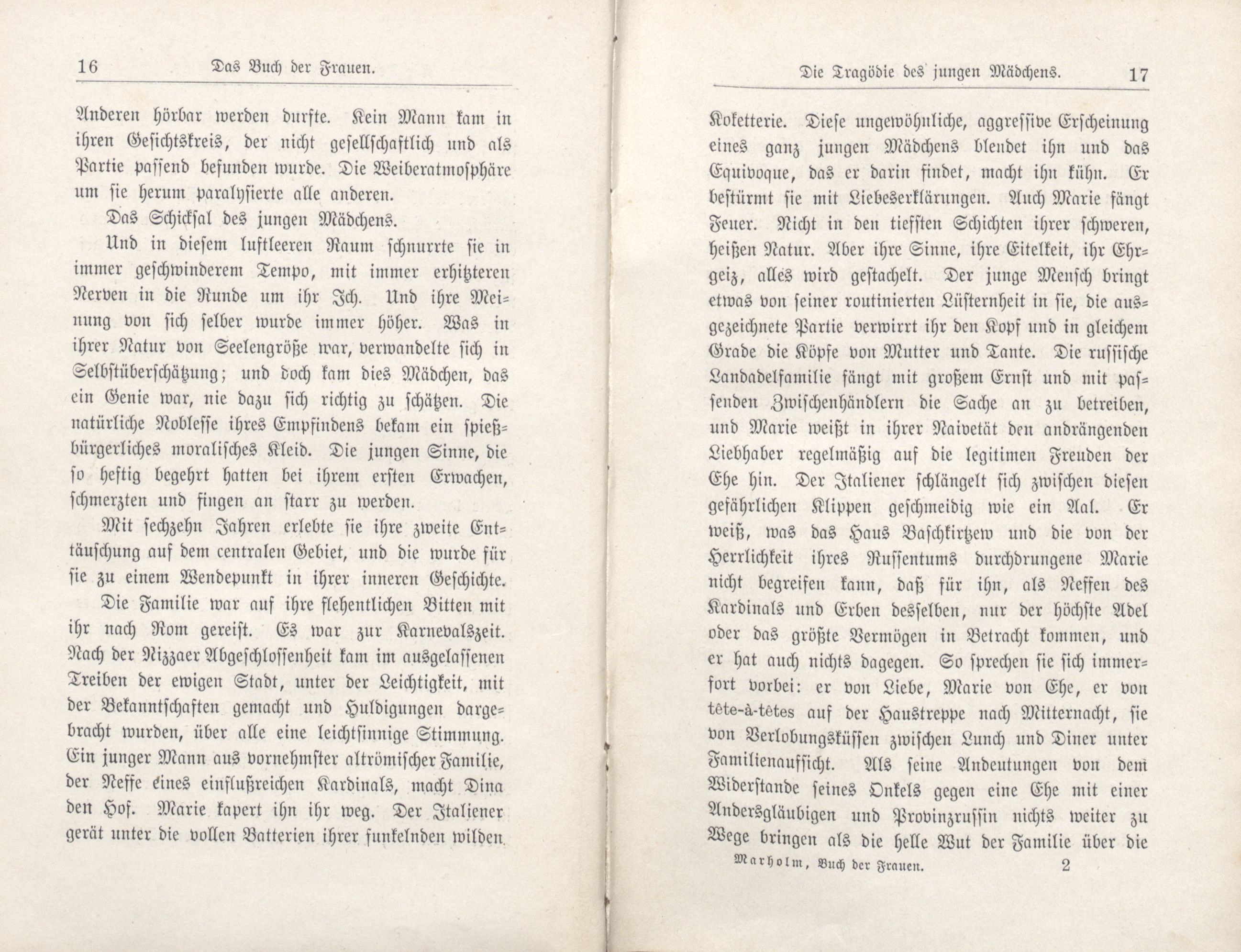 Das Buch der Frauen (1894) | 13. (16-17) Põhitekst