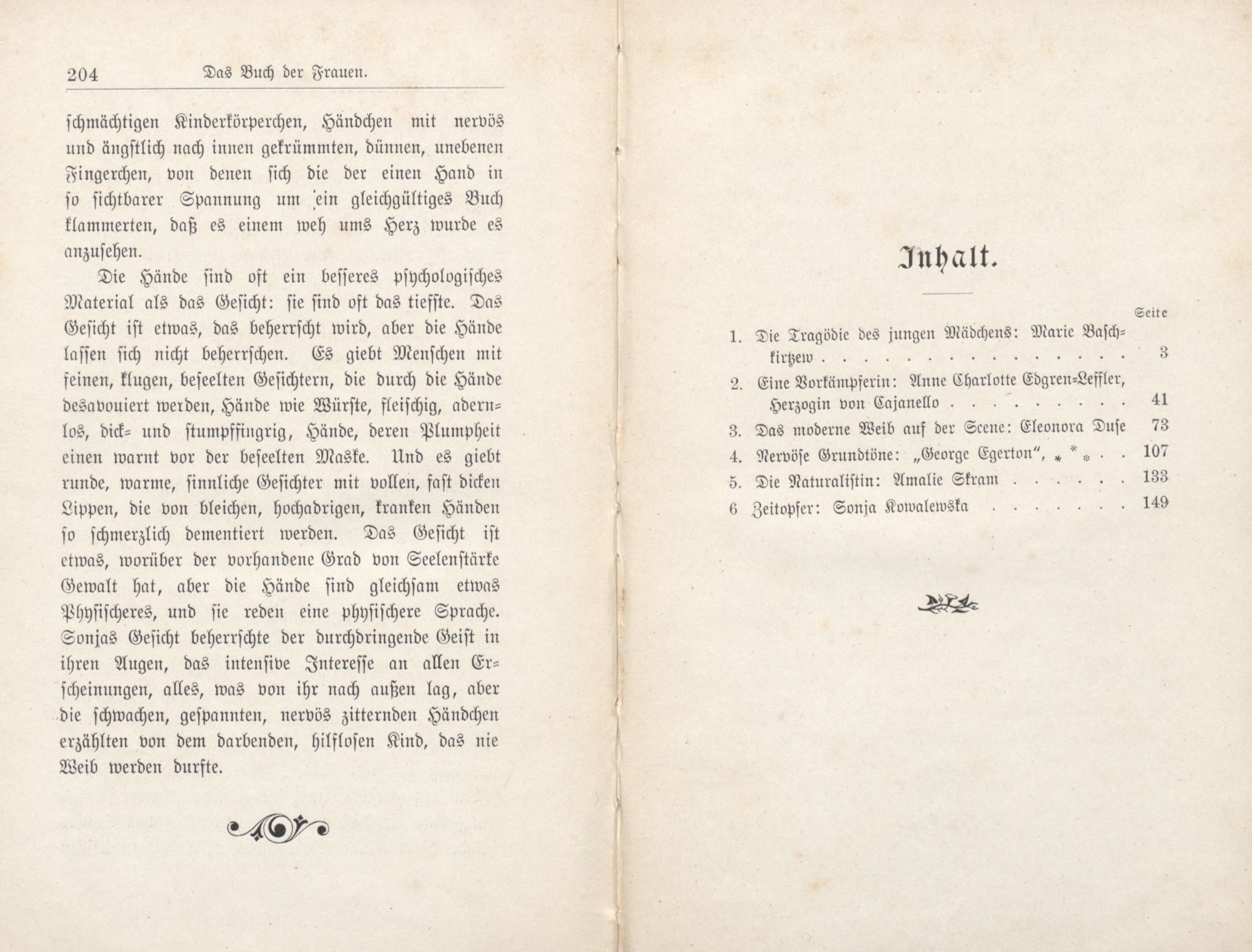 Das Buch der Frauen (1894) | 107. (204) Inhaltsverzeichnis