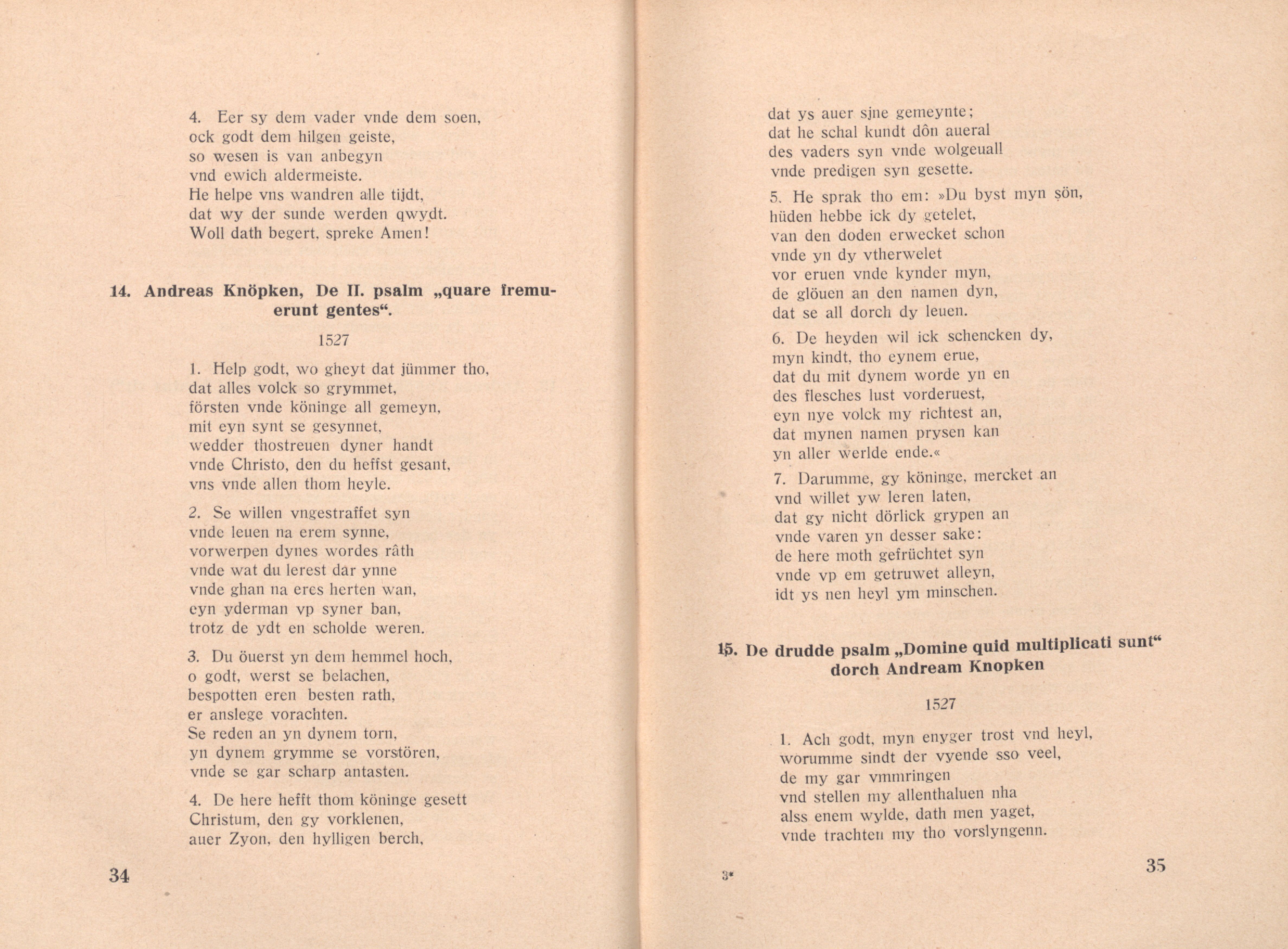 De drudde psalm "Domine quid multiplicati sunt" dorch Andream Knopken (1527) | 1. (34-35) Main body of text