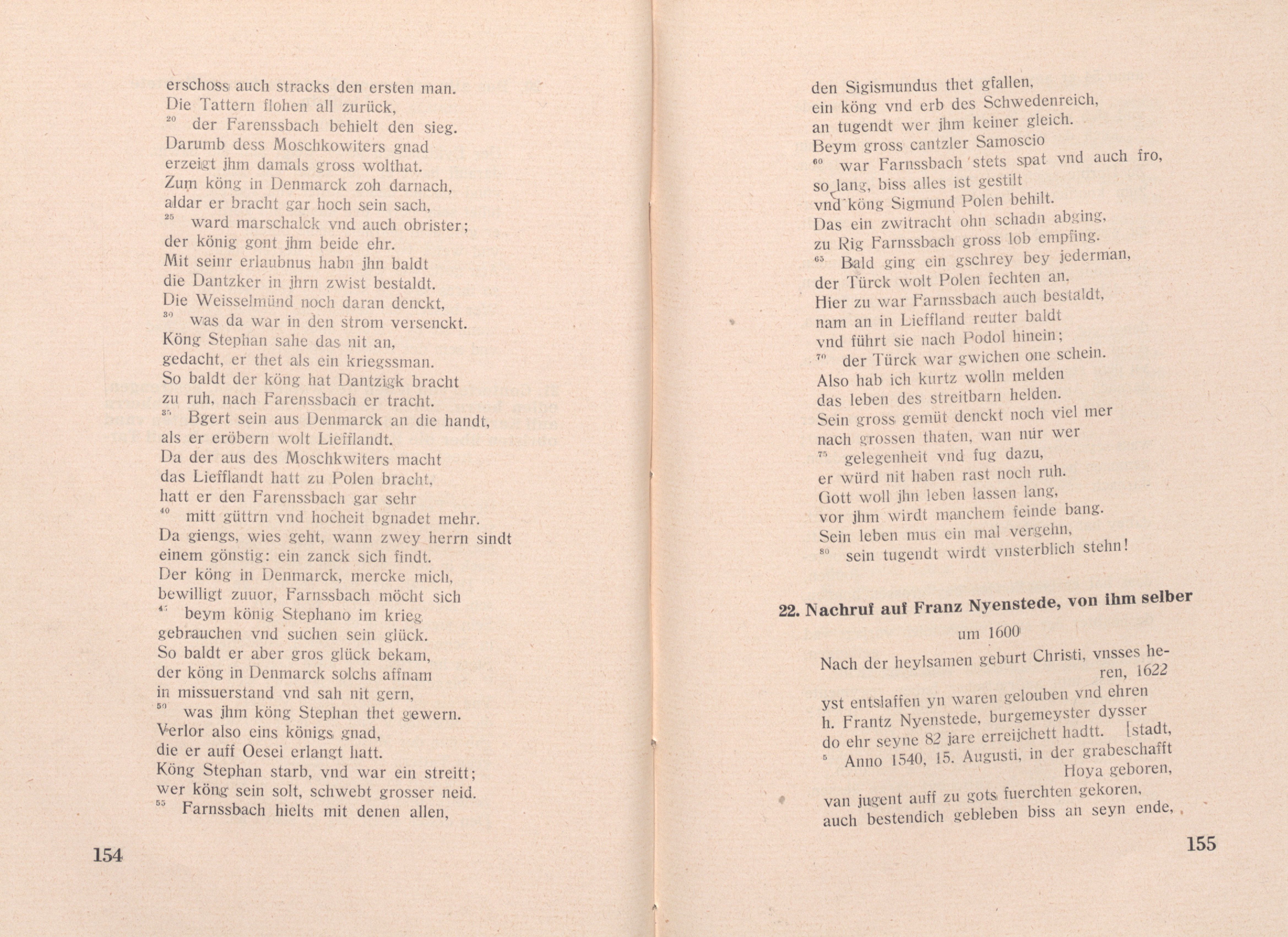 Nachruf auf Franz Nyenstede, von ihm selber (1600 ?) | 1. (154-155) Основной текст