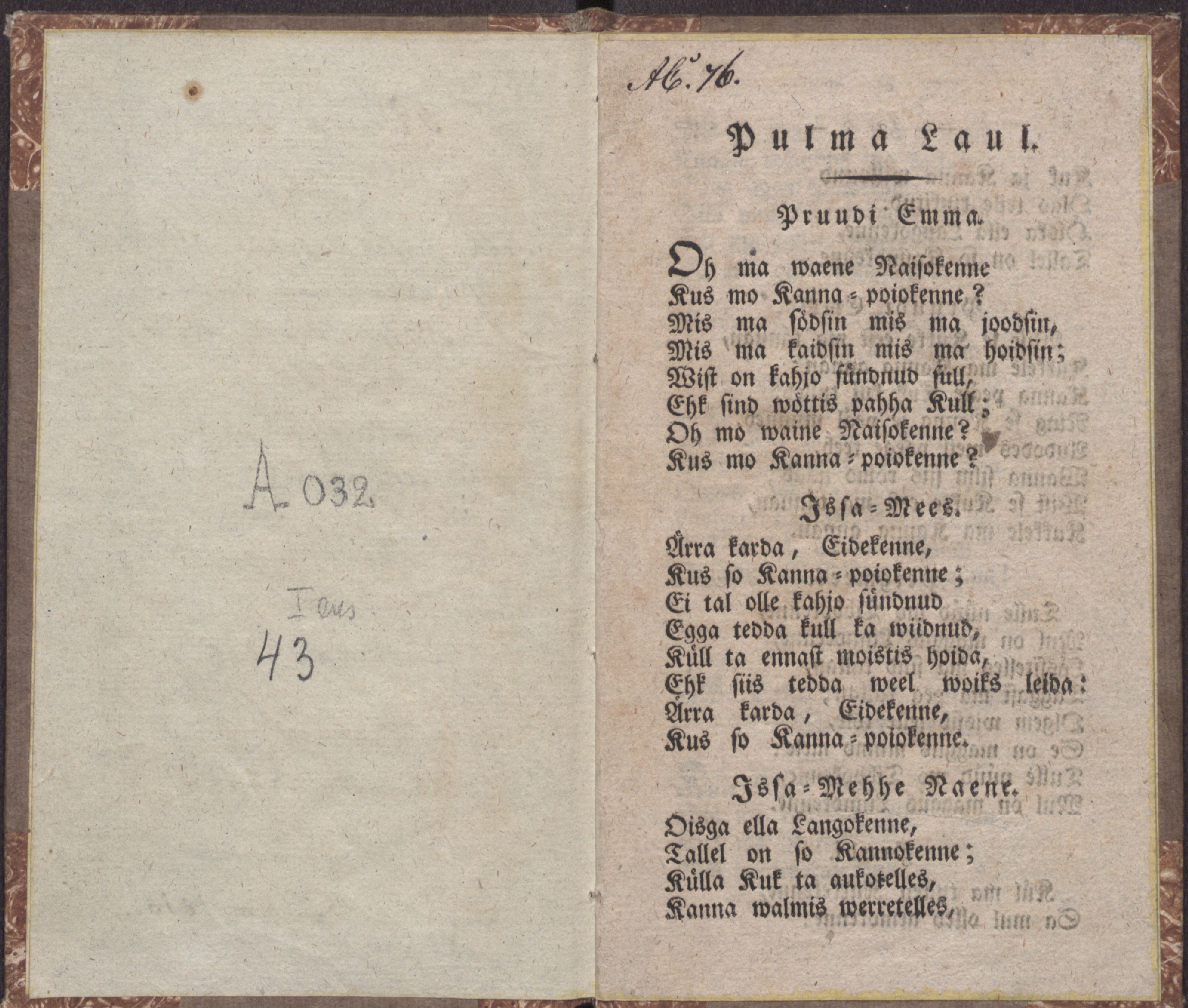 Pulma Laul (1815) | 3. Основной текст