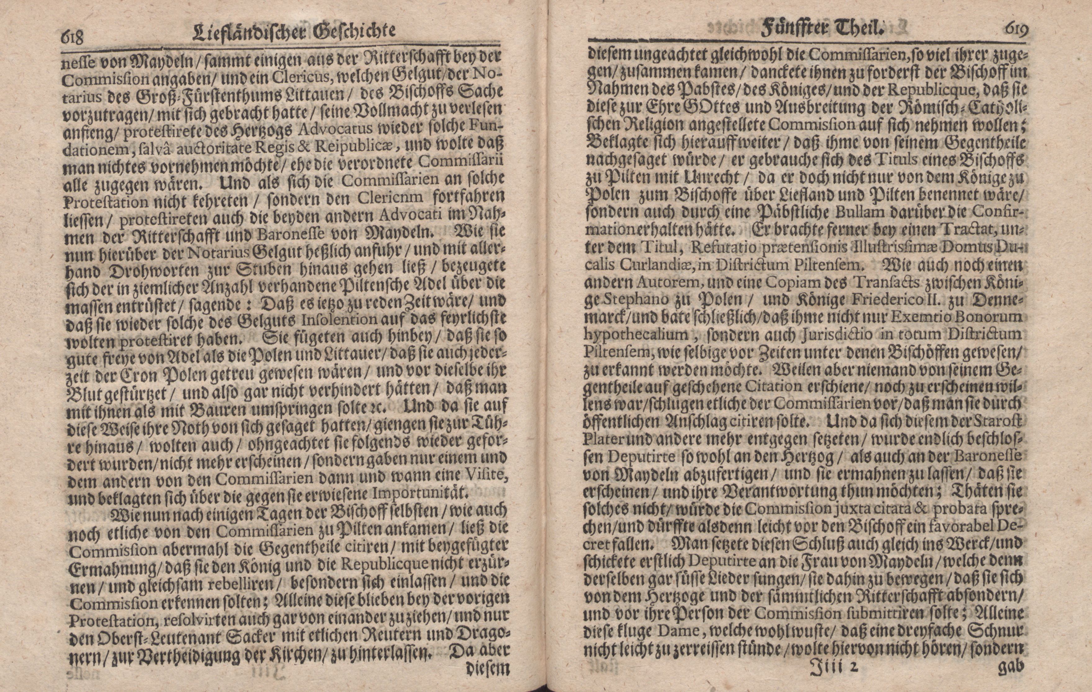 Liefländische Historia (1695) | 316. (618-619) Main body of text