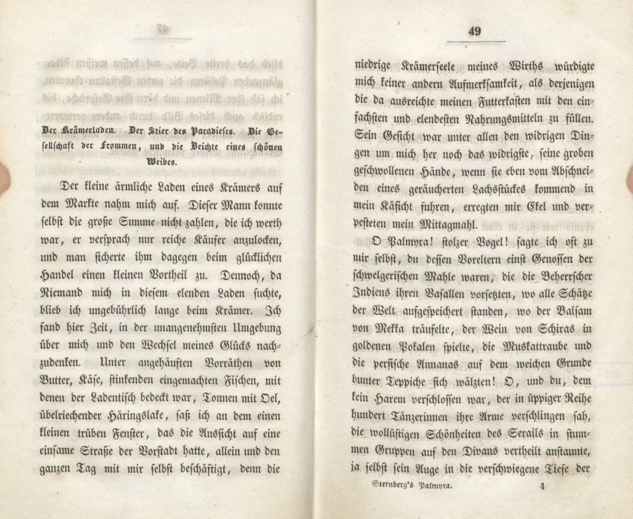Palmyra oder das Tagebuch eines Papagei's (1838) | 27. (48-49) Haupttext