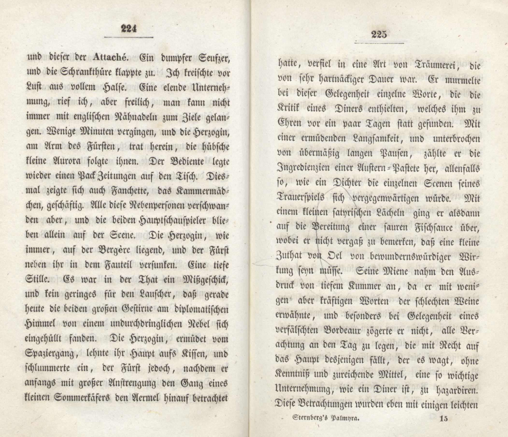Palmyra oder das Tagebuch eines Papagei's (1838) | 115. (224-225) Haupttext