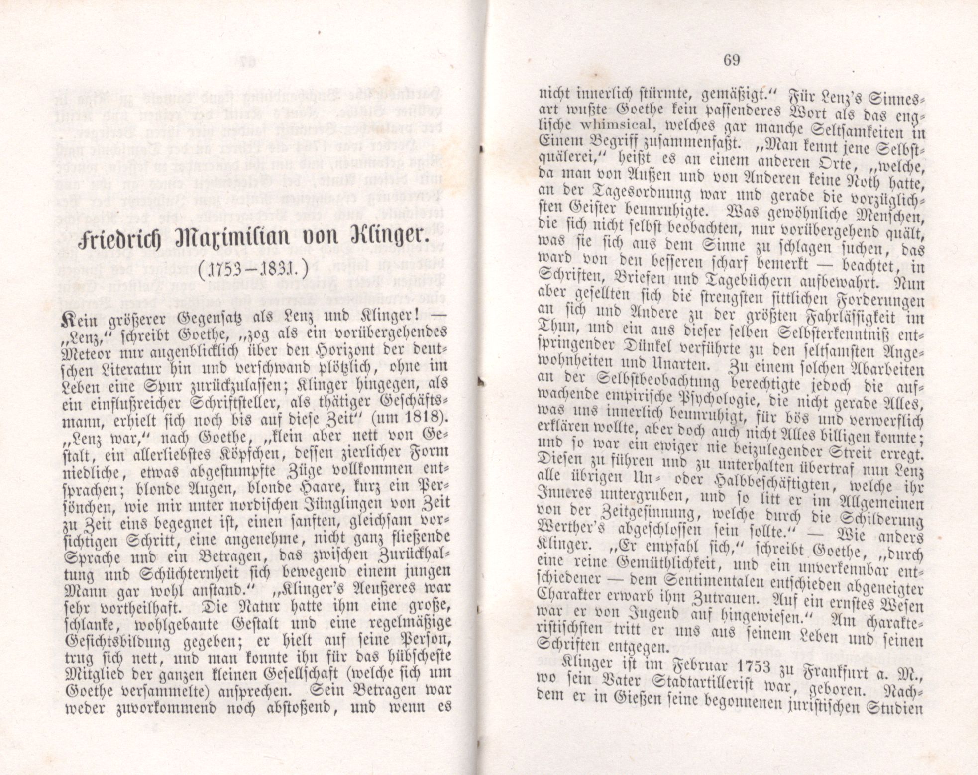 Friedrich Maximilian von Klinger (1855) | 1. (68-69) Main body of text