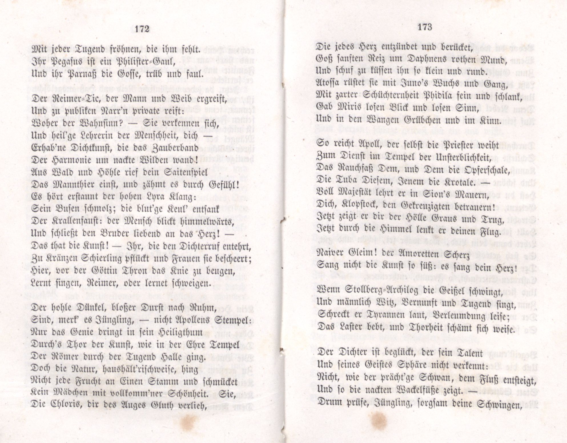 Versuch über Dichtkunst [1] (1855) | 2. (172-173) Main body of text