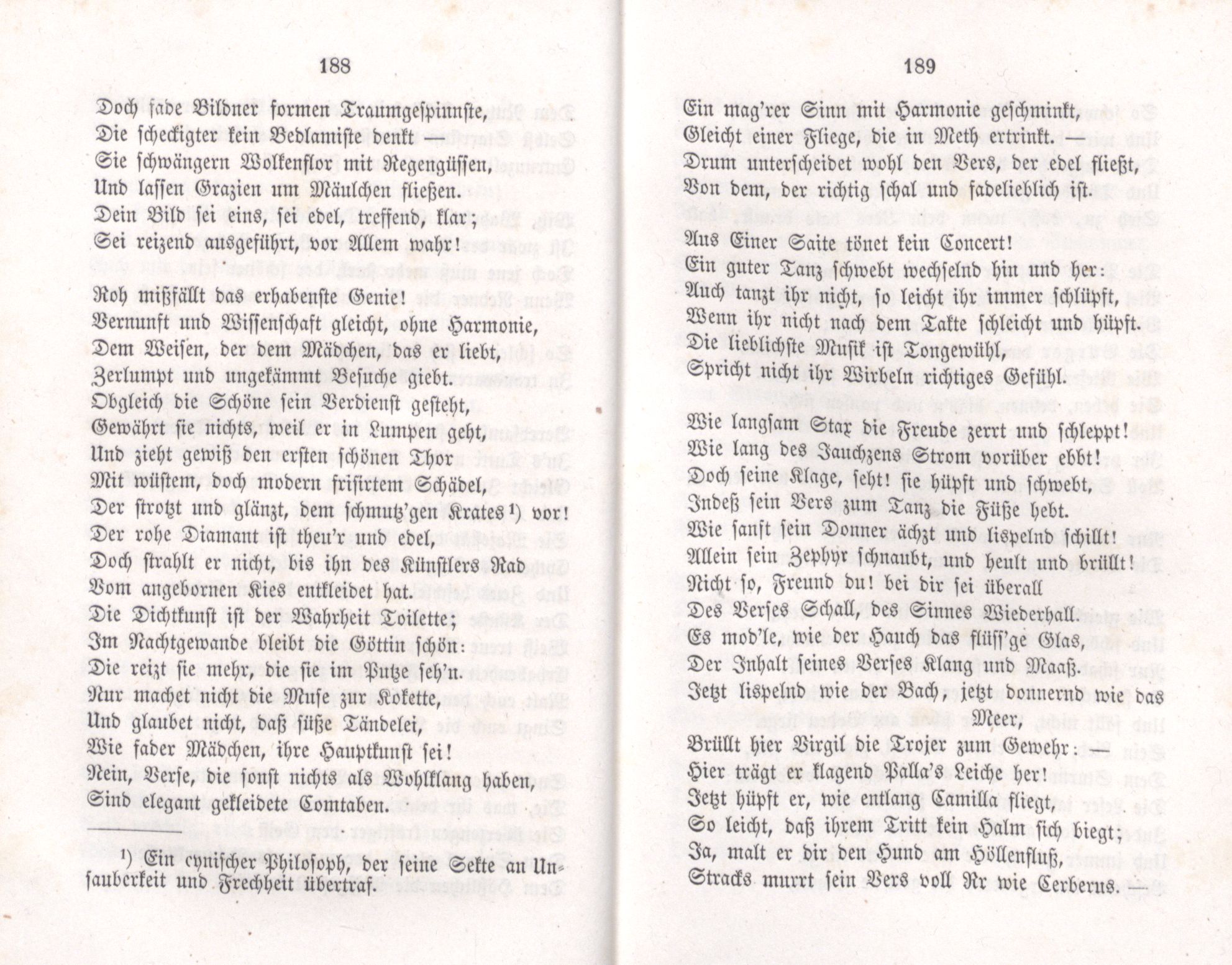 Versuch über Dichtkunst (1855) | 11. (188-189) Põhitekst